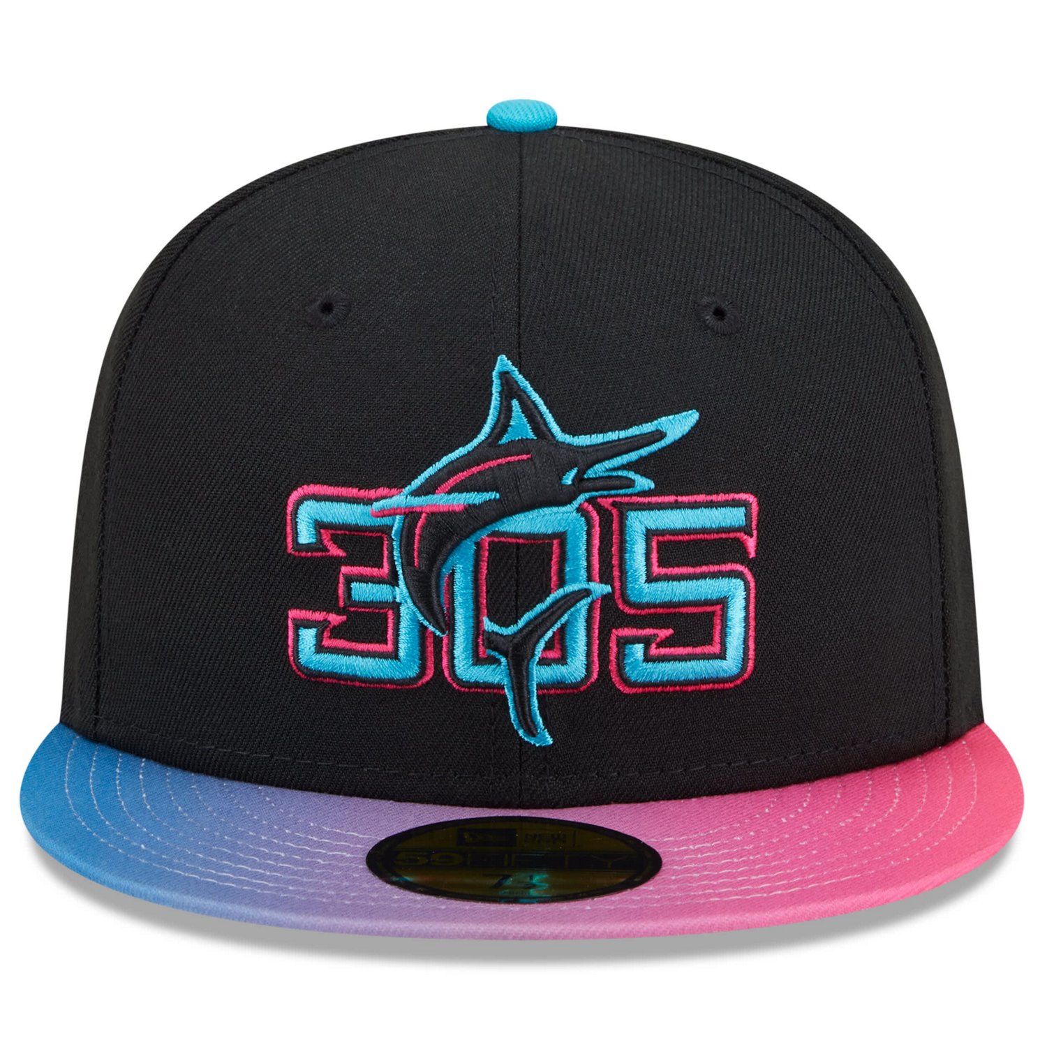 New Era Pink Miami Marlins 2025 City Connect 59FIFTY Fitted Hat - view number 2