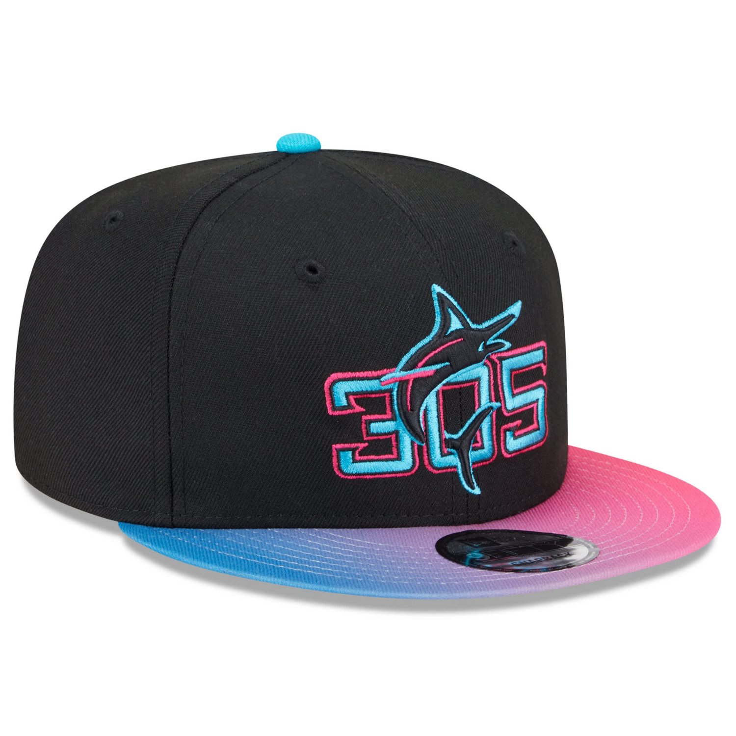 New Era Pink Miami Marlins 2025 City Connect 9FIFTY Snapback Hat - view number 3