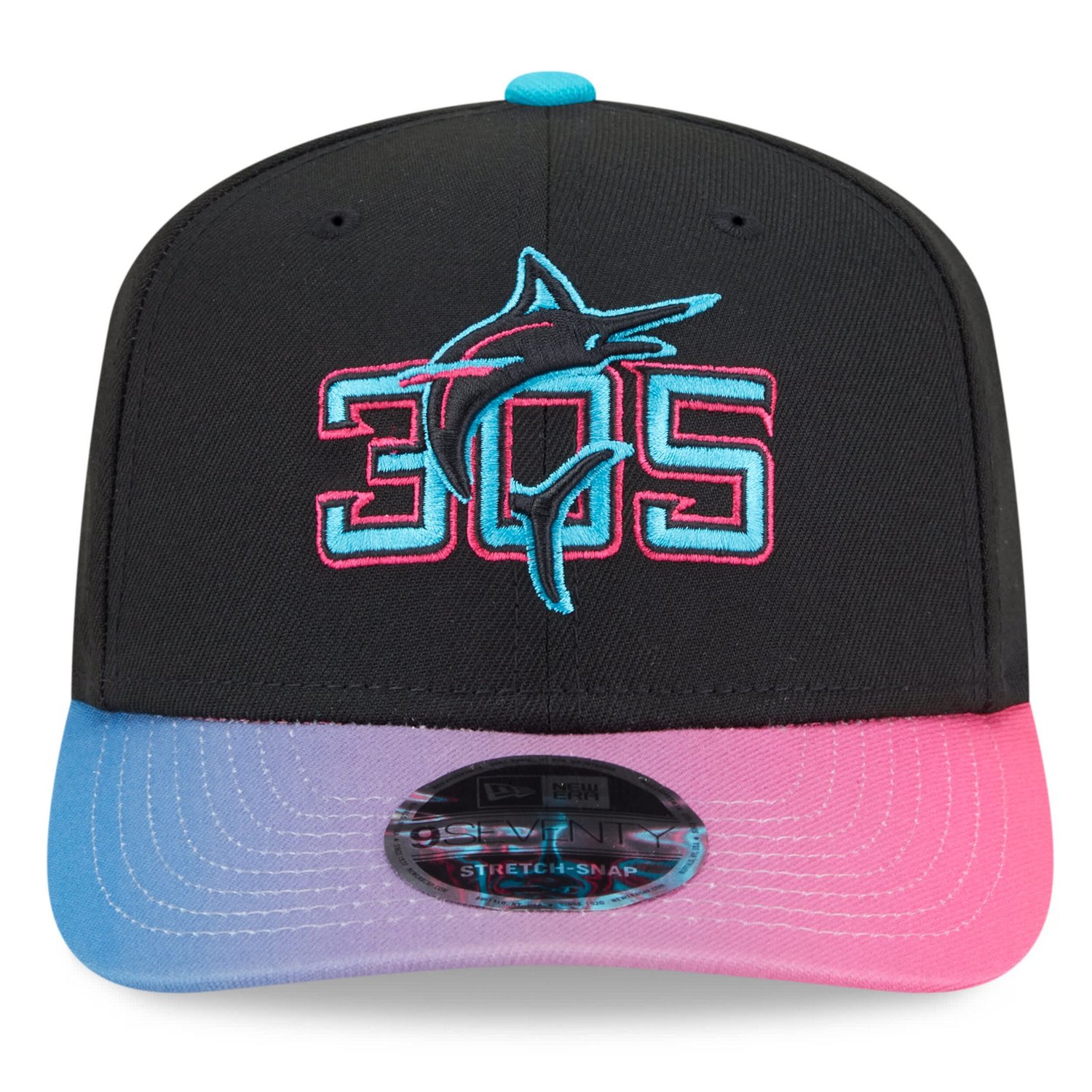 New Era Pink Miami Marlins 2025 City Connect 9SEVENTY Adjustable Hat - view number 2