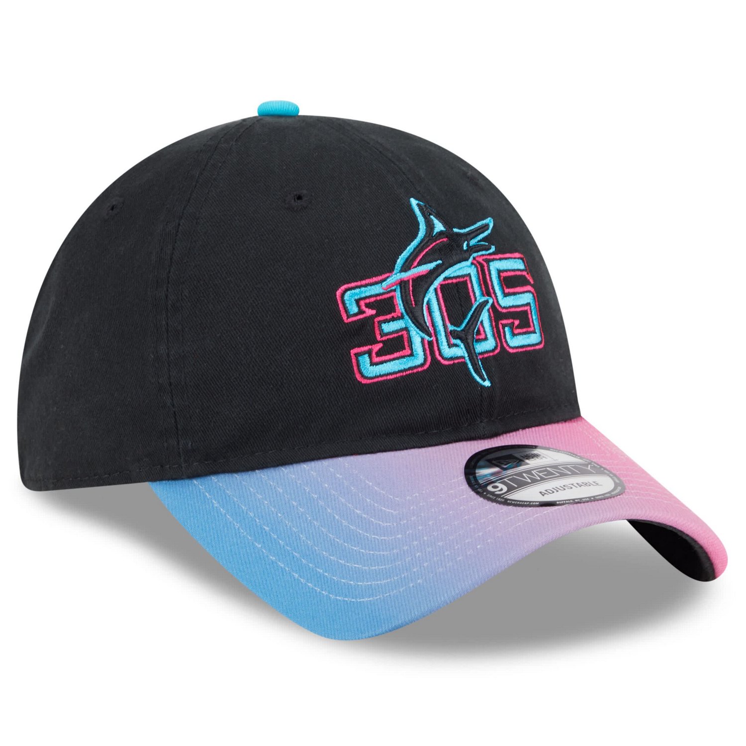 New Era Pink Miami Marlins 2025 City Connect 9TWENTY Adjustable Hat - view number 3