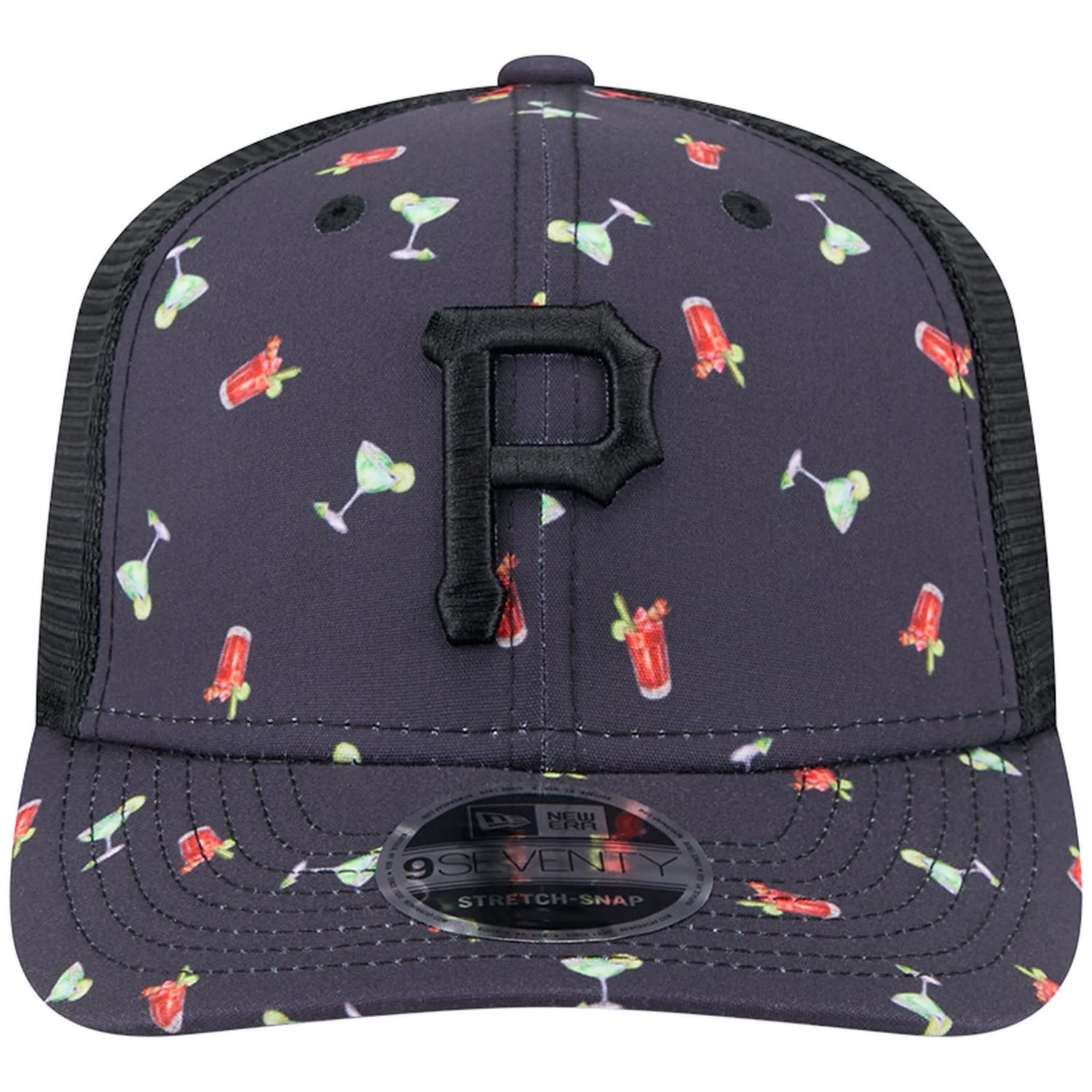 New Era Pittsburgh Pirates Adventure Drinks Pattern 9SEVENTY Stretch-Snap Hat