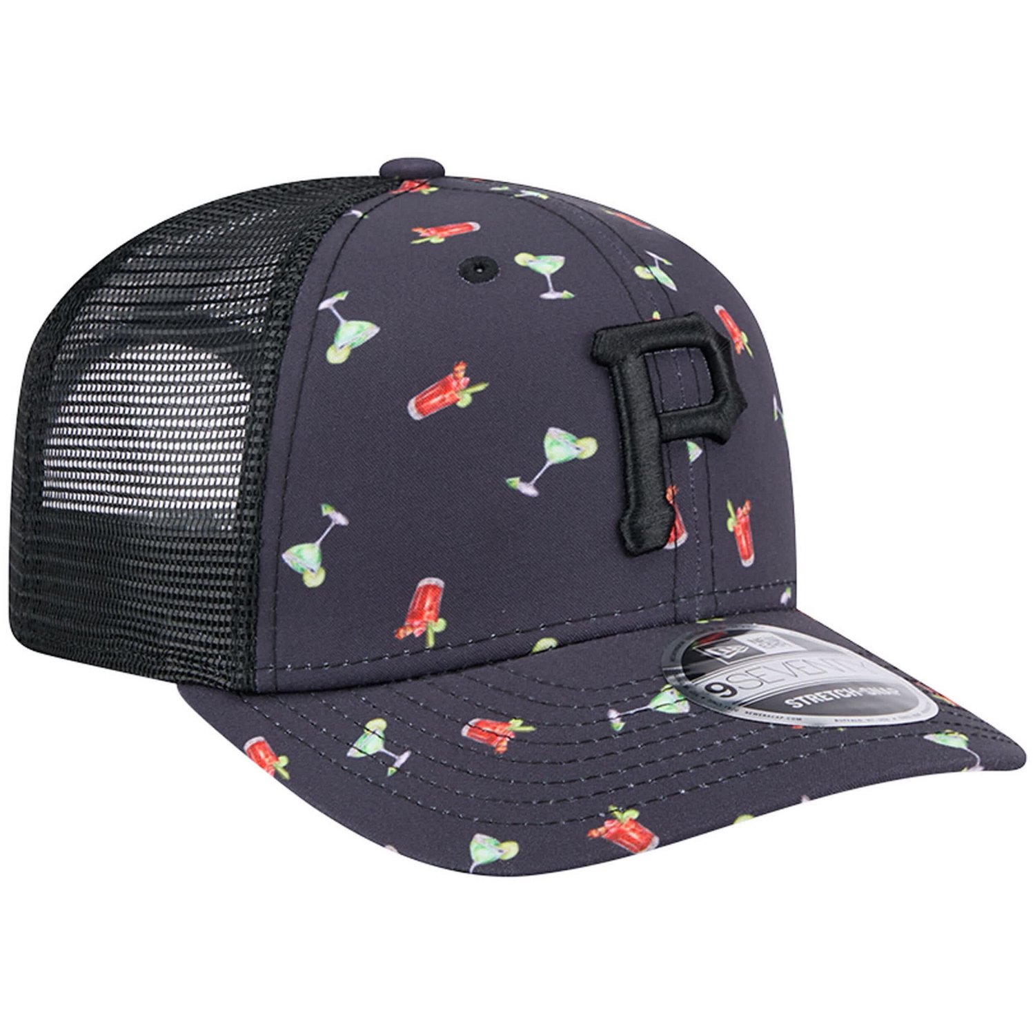New Era Pittsburgh Pirates Adventure Drinks Pattern 9SEVENTY Stretch-Snap Hat