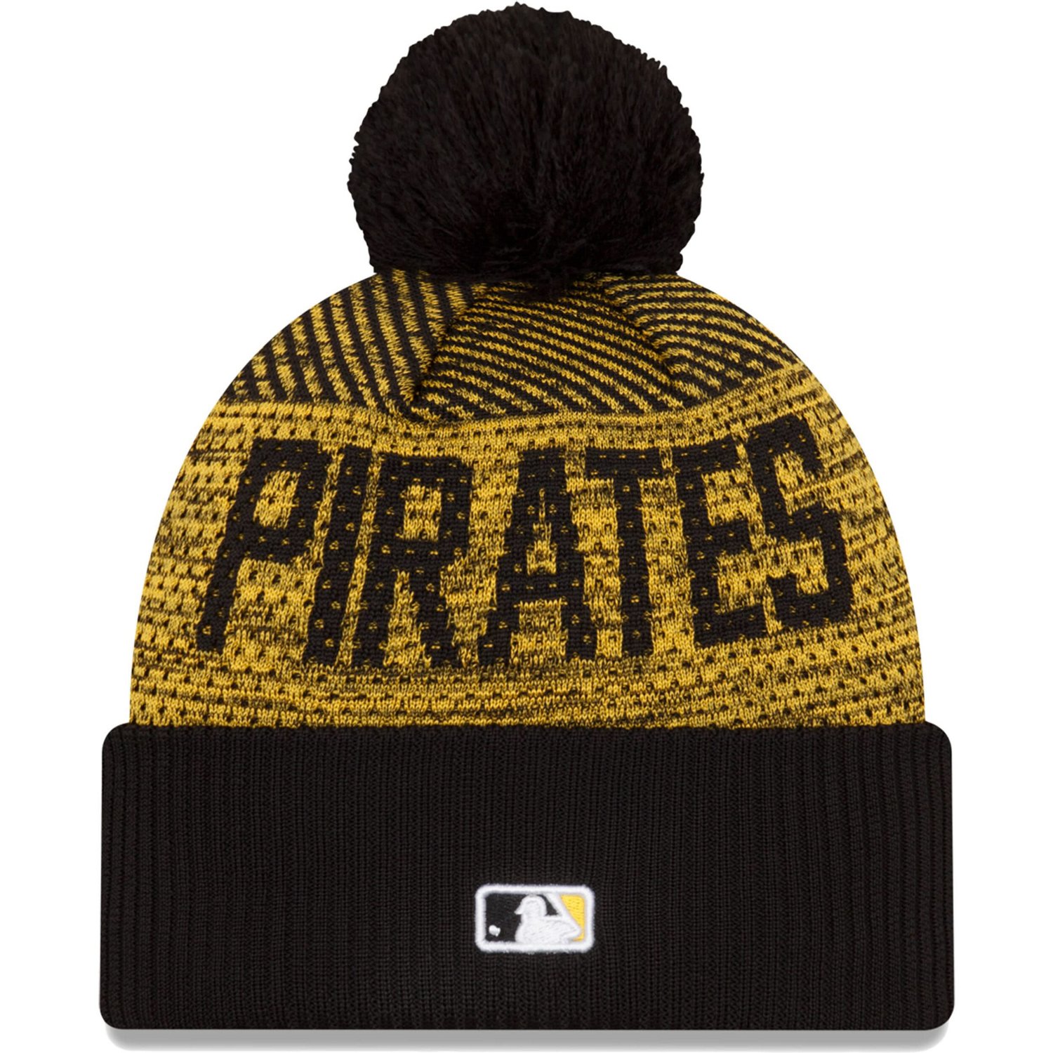 New Era Pittsburgh Pirates Authentic Collection Sport Cuffed Knit Hat with Pom