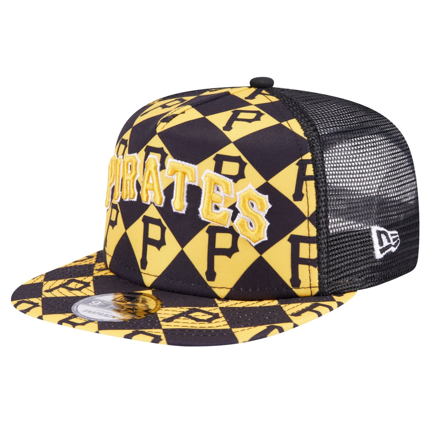 New Era Pittsburgh Pirates Seeing Diamonds A-Frame Trucker 9FIFTY Snapback Hat