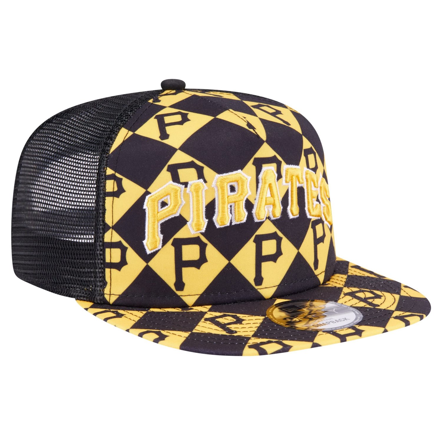 New Era Pittsburgh Pirates Seeing Diamonds A-Frame Trucker 9FIFTY Snapback Hat