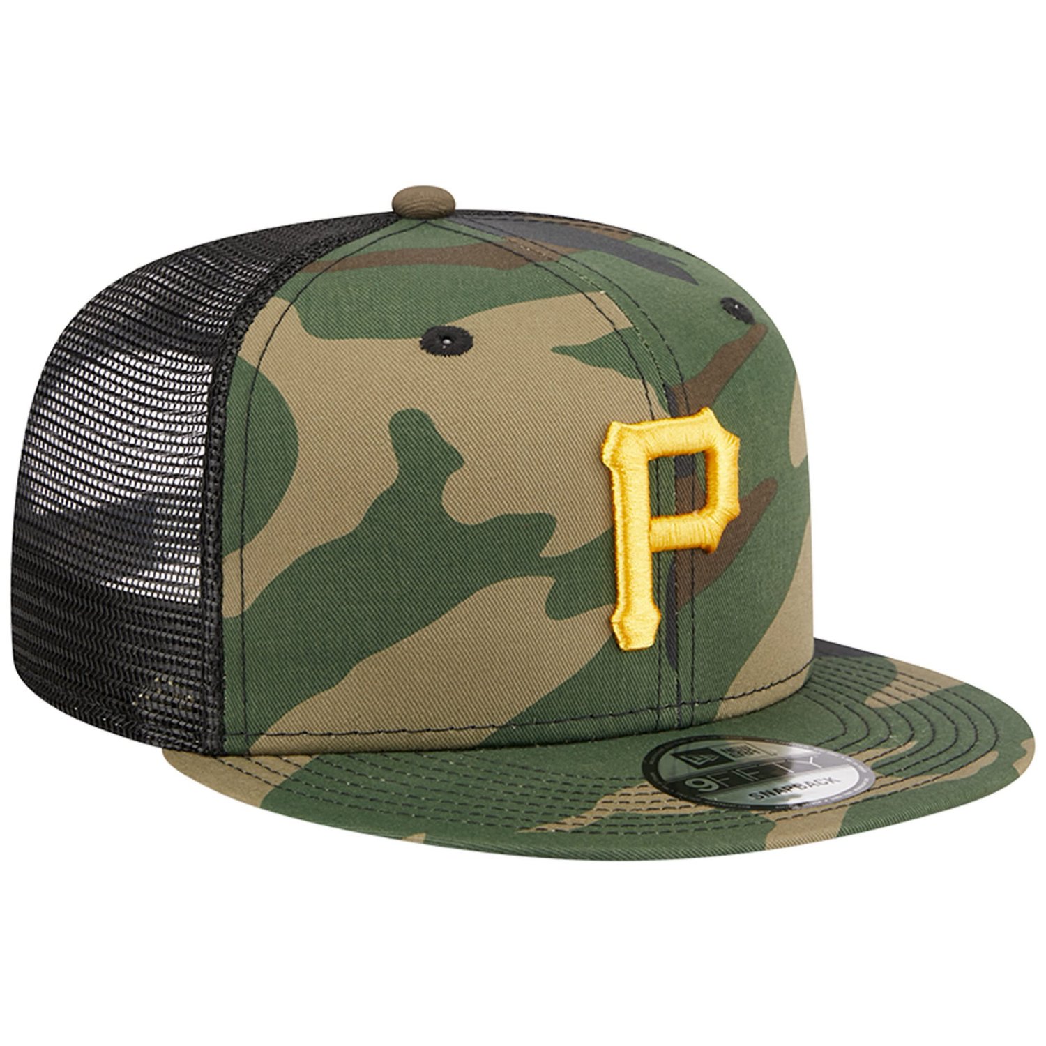 New Era Pittsburgh Pirates Woodland Trucker 9FIFTY Snapback Hat                                                                  - view number 3