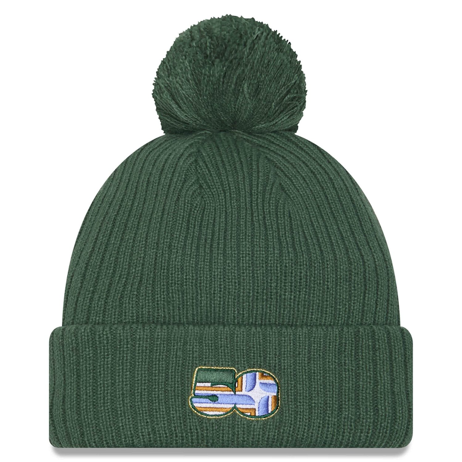 New Era Portland Timbers 2025 Jersey Hook Cuffed Knit Hat with Pom - view number 2