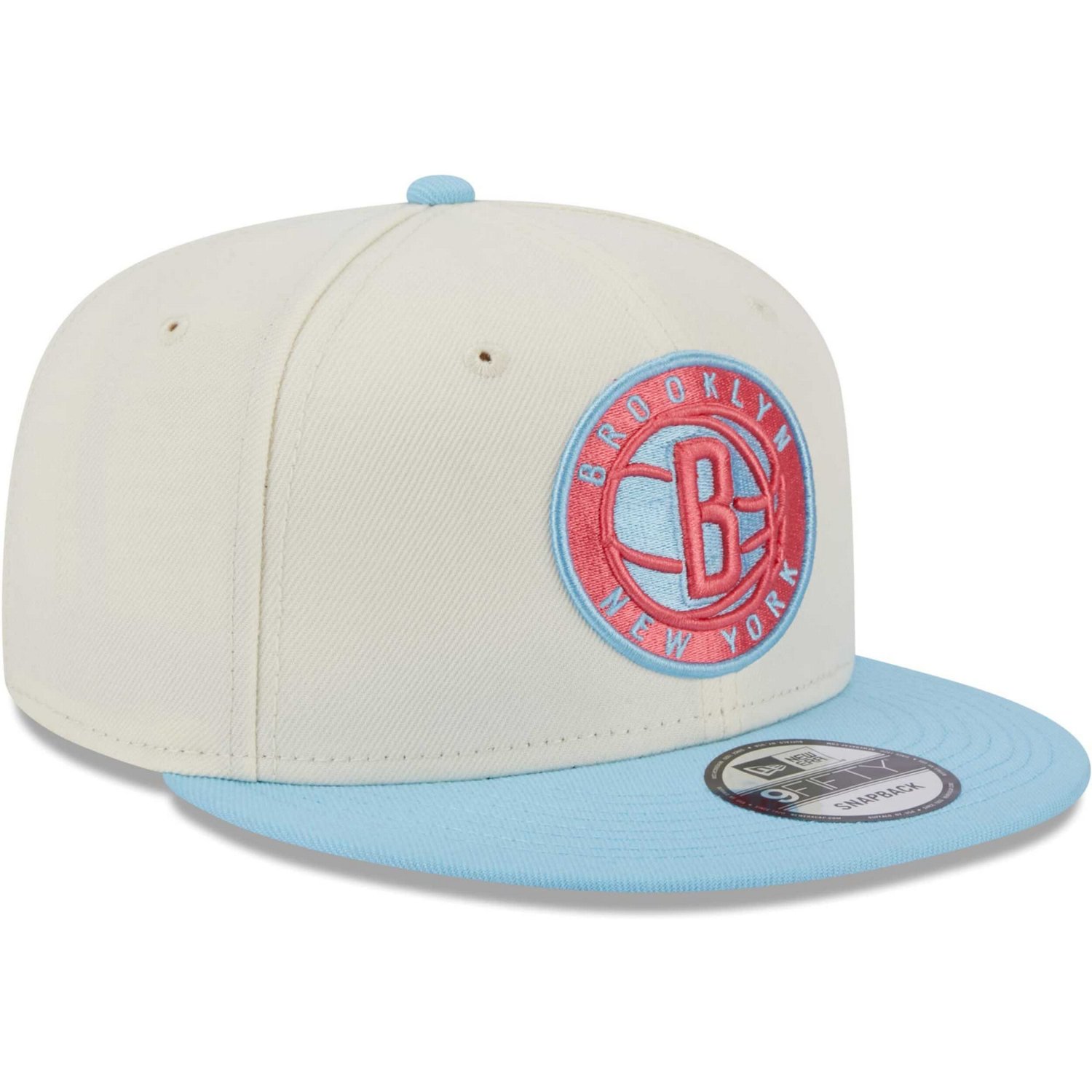 New Era Powder /Red Brooklyn Nets 2-Tone Color Pack 9FIFTY Snapback Hat - view number 3