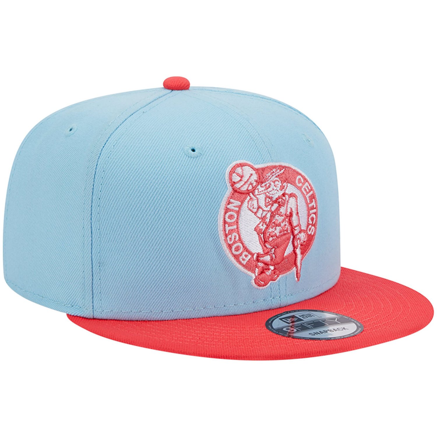 New Era Powder /Red Boston Celtics 2-Tone Color Pack 9FIFTY Snapback Hat - view number 3
