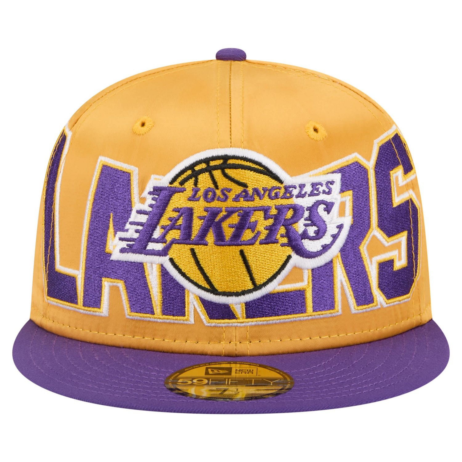 New Era Purple Los Angeles Lakers Satin Two-Tone 59FIFTY Fitted Hat - view number 2