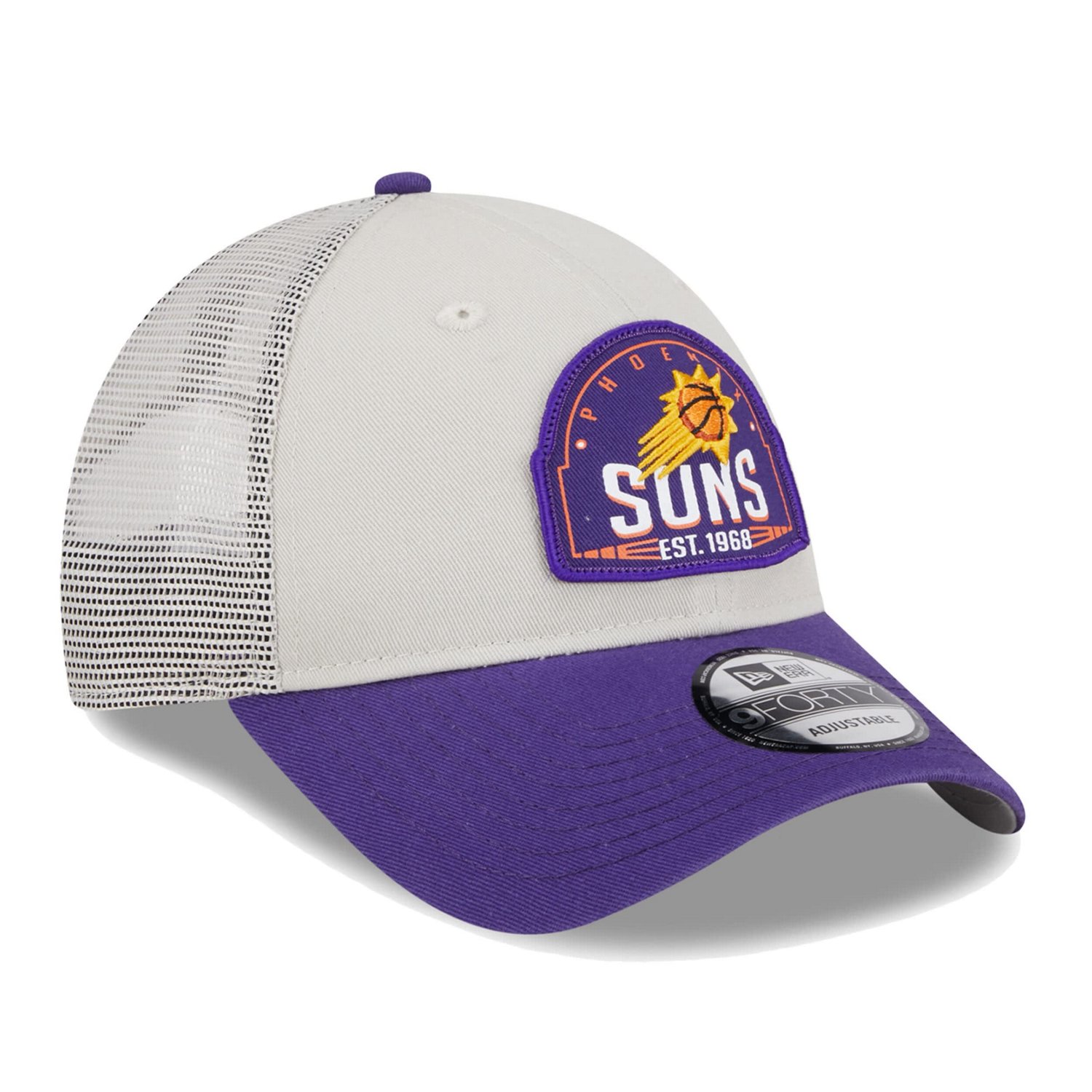 New Era Purple Phoenix Suns Throwback Patch Trucker 9FORTY Adjustable Hat - view number 3