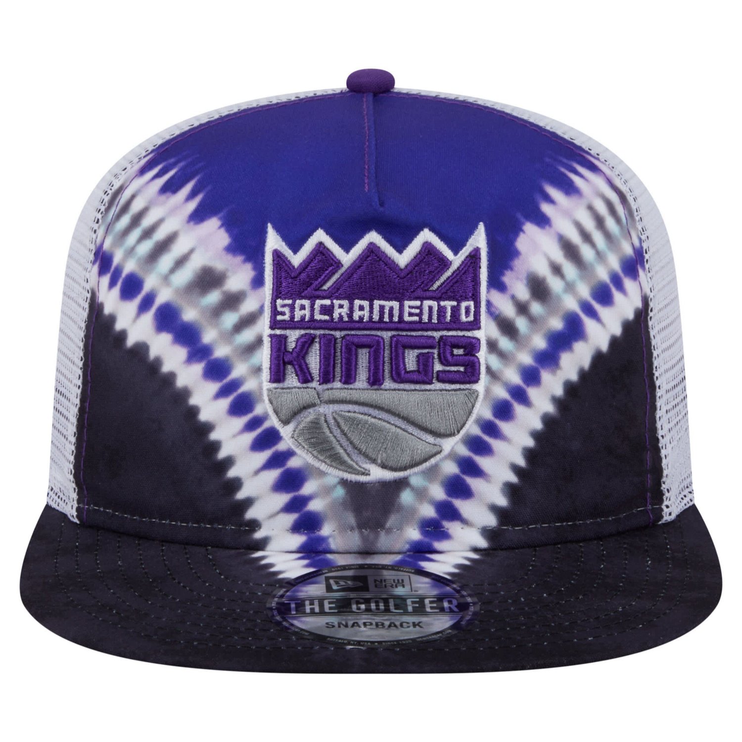 New Era Purple Sacramento Kings Throwback Dye Golfer Snapback Hat - view number 2