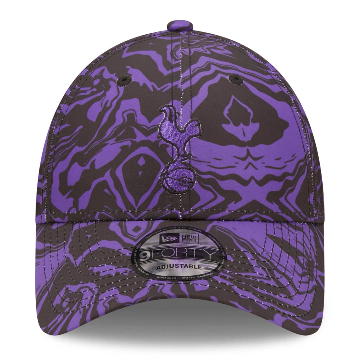 New Era Purple Tottenham Hotspur Allover Print 9FORTY Adjustable Hat - view number 2