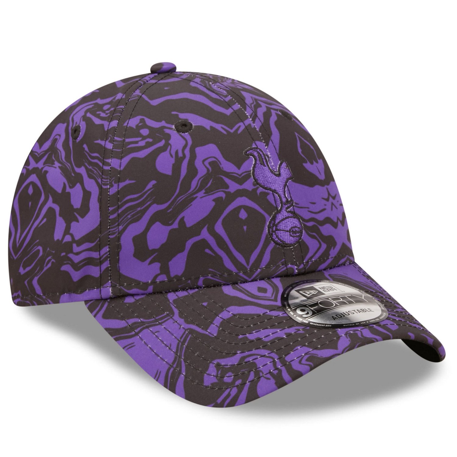 New Era Purple Tottenham Hotspur Allover Print 9FORTY Adjustable Hat - view number 3
