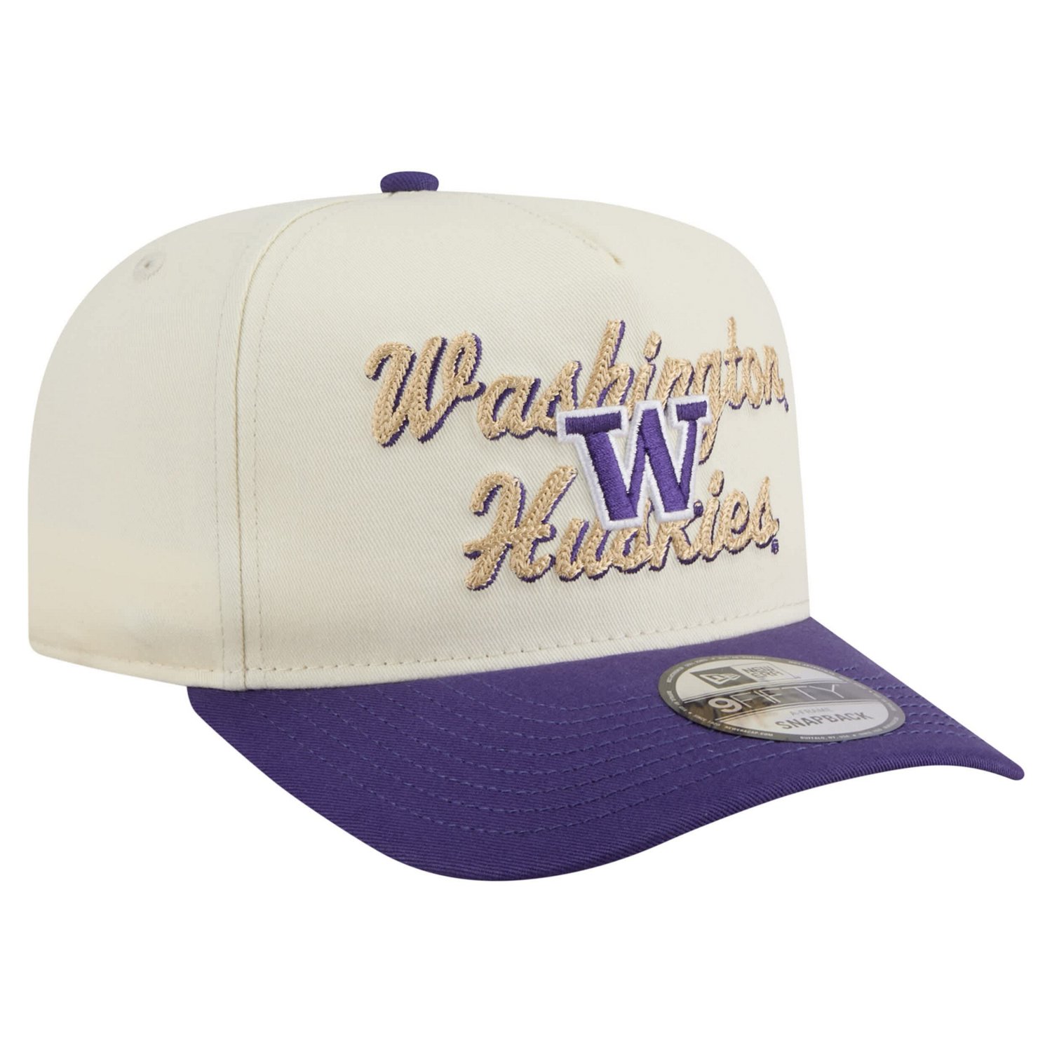 New Era Purple Washington Huskies Vintage Chainstitch 9FIFTY A-Frame Snapback Hat - view number 3