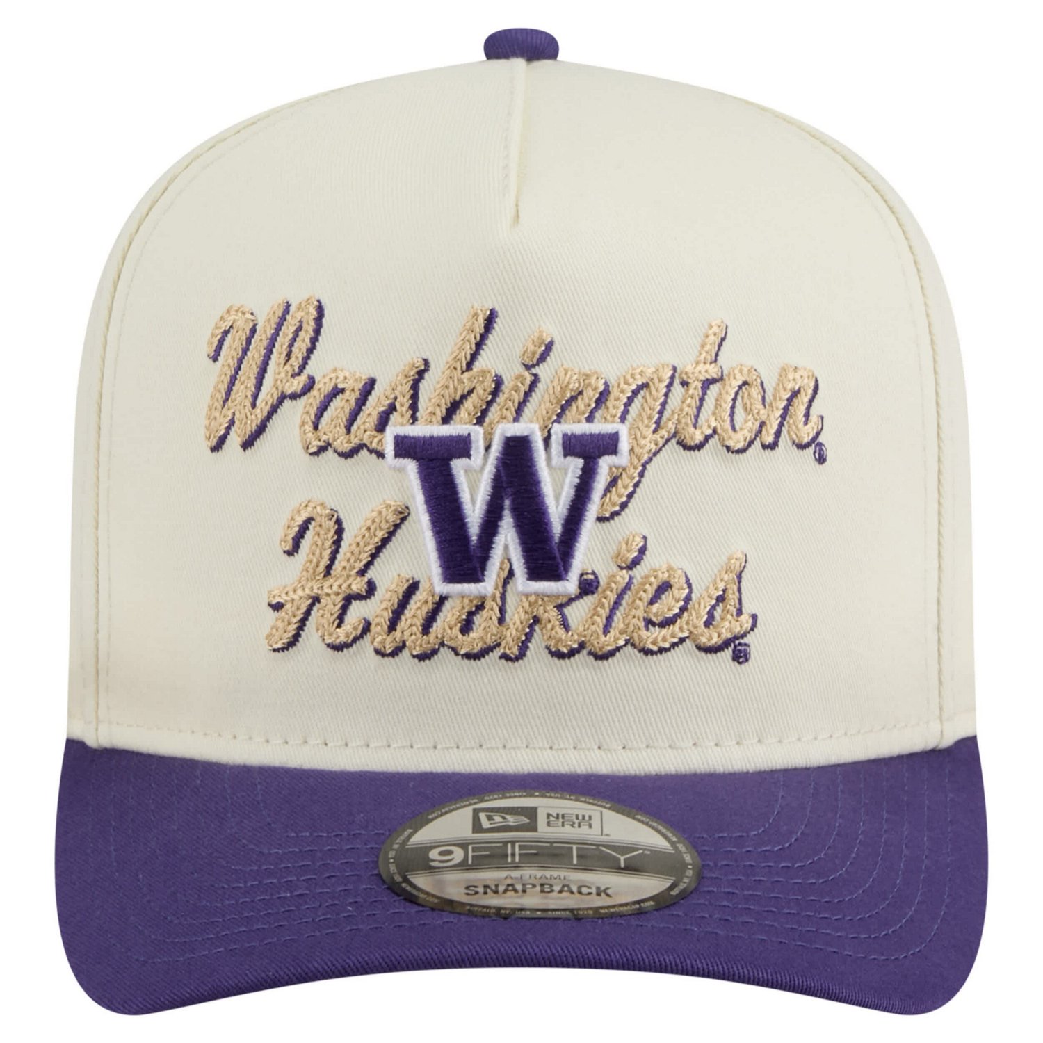 New Era Purple Washington Huskies Vintage Chainstitch 9FIFTY A-Frame Snapback Hat - view number 2