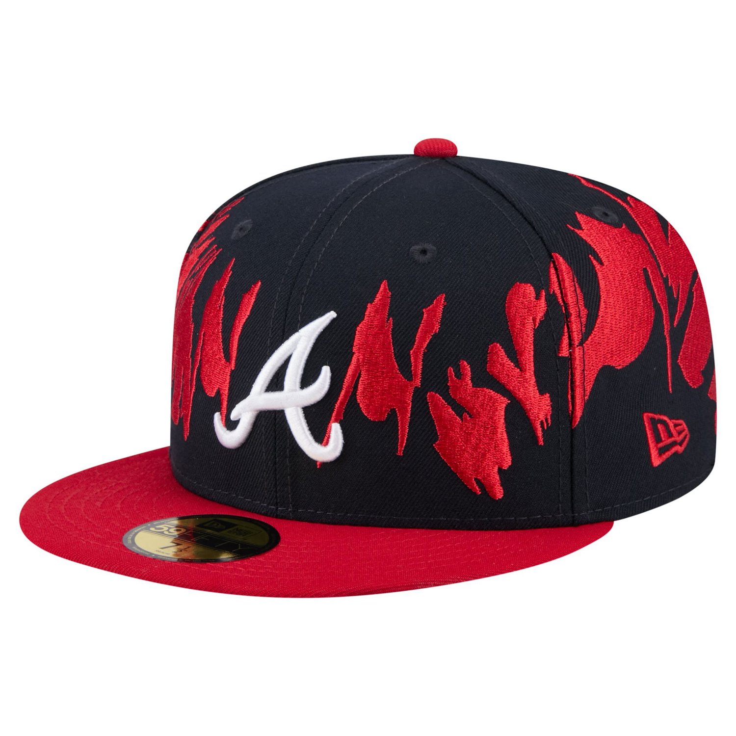 New Era Red Atlanta Braves Retro Pattern 59FIFTY Fitted Hat