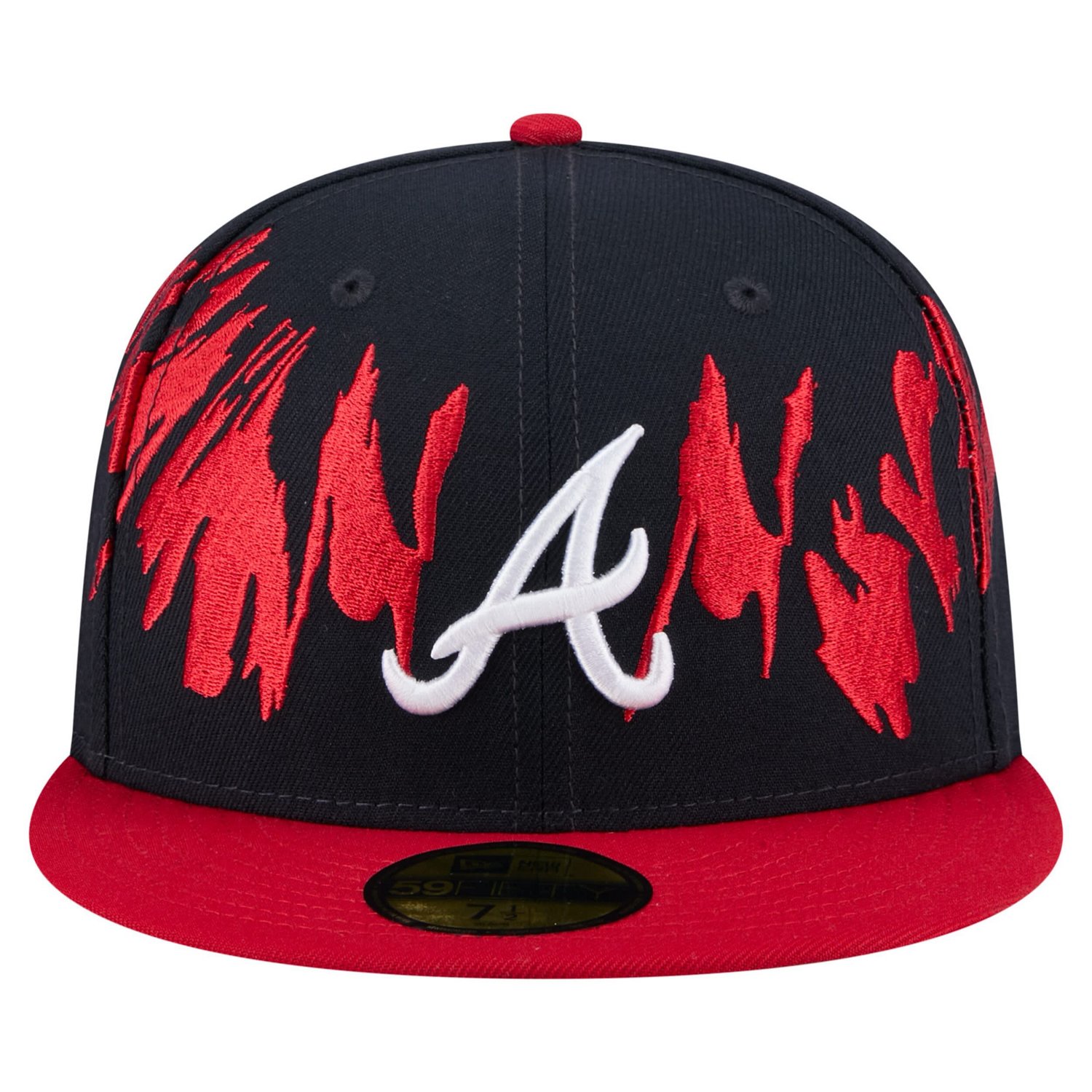 New Era Red Atlanta Braves Retro Pattern 59FIFTY Fitted Hat