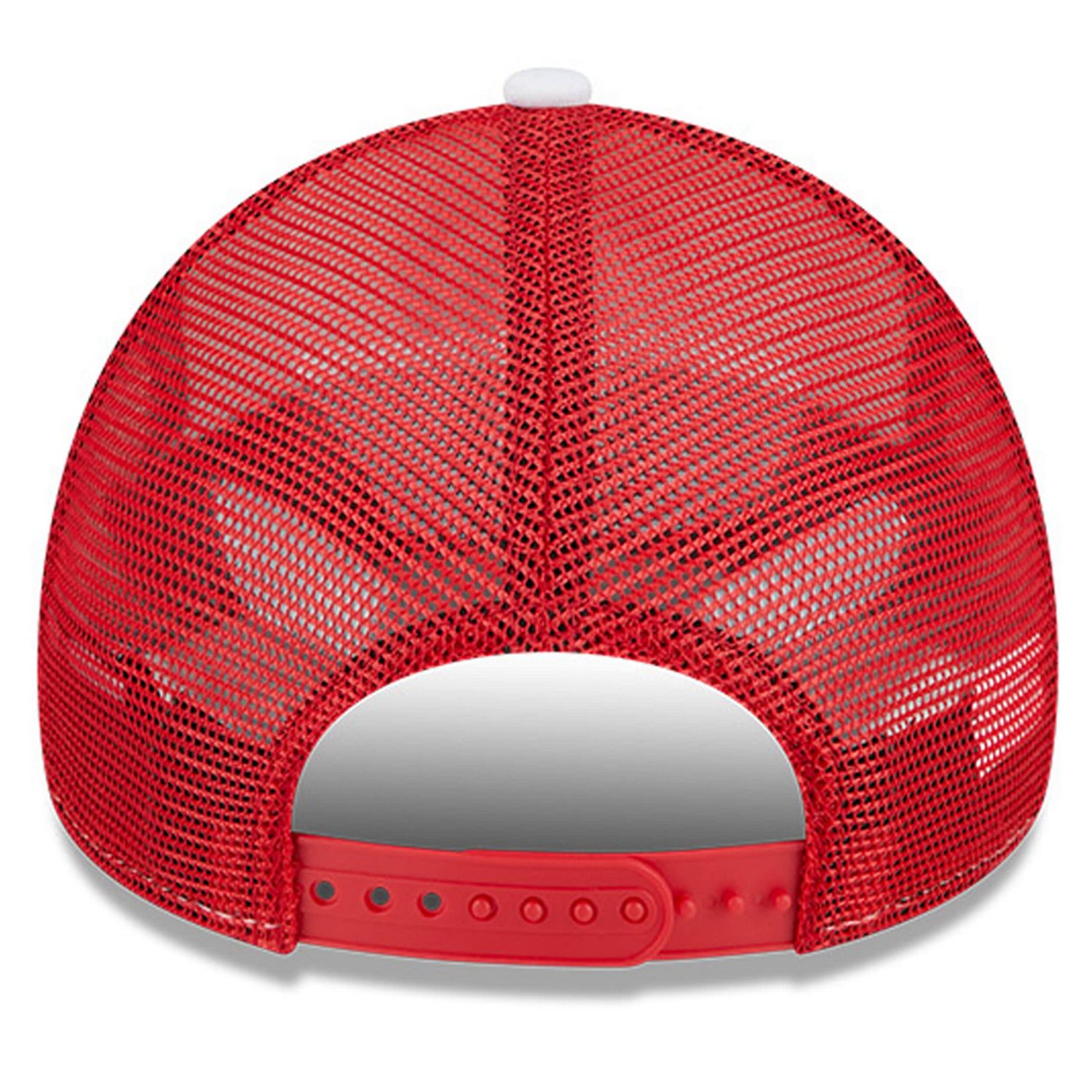 New Era Red Atlanta Hawks Court Sport Foam A-Frame 9FORTY Adjustable Trucker Hat                                                 - view number 4