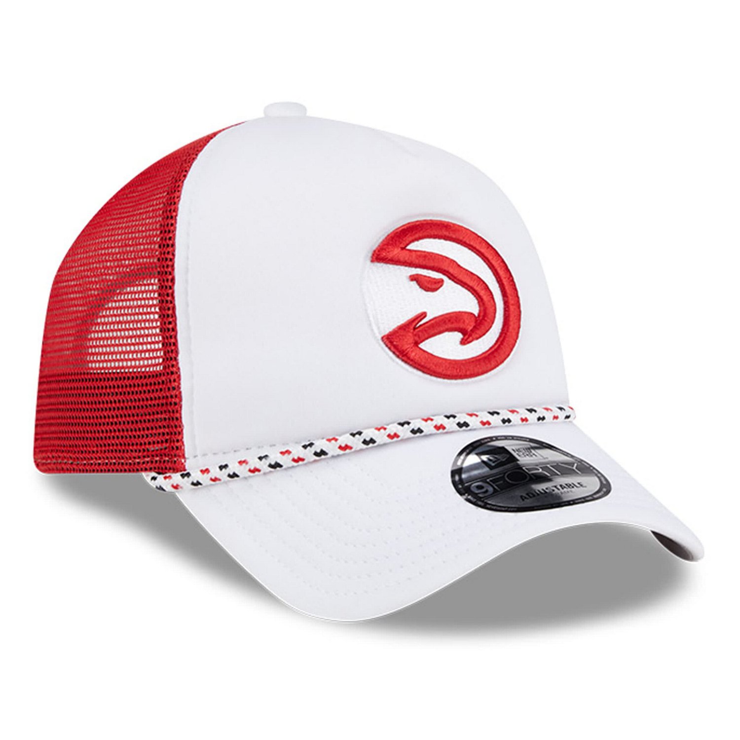 New Era Red Atlanta Hawks Court Sport Foam A-Frame 9FORTY Adjustable Trucker Hat                                                 - view number 3