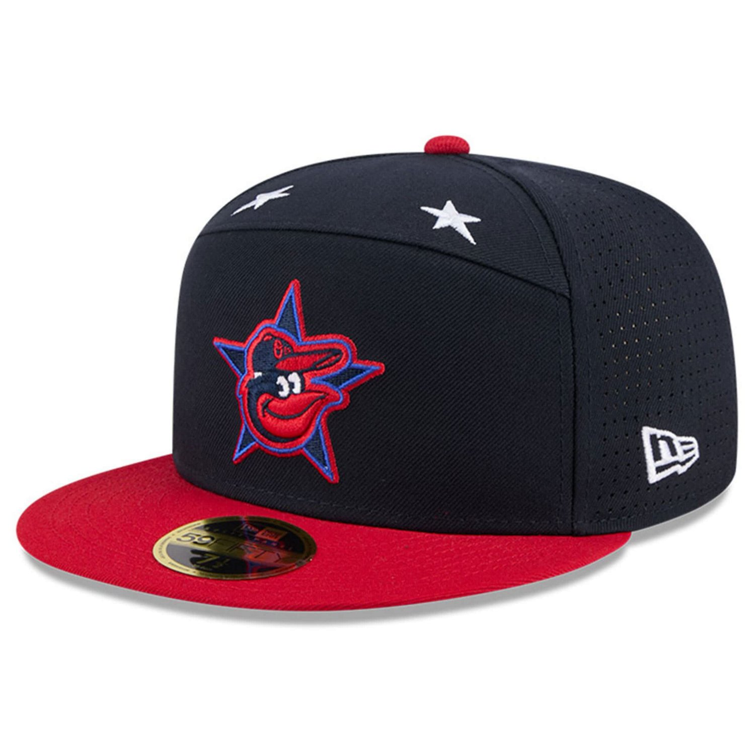 New Era Red Baltimore Orioles 2025 MLB All-Star Game Workout Side Patch 59FIFTY Fitted Hat - view number 3
