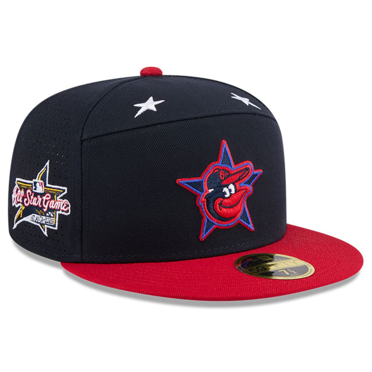New Era Red Baltimore Orioles 2025 MLB All-Star Game Workout Side Patch 59FIFTY Fitted Hat - view number 1