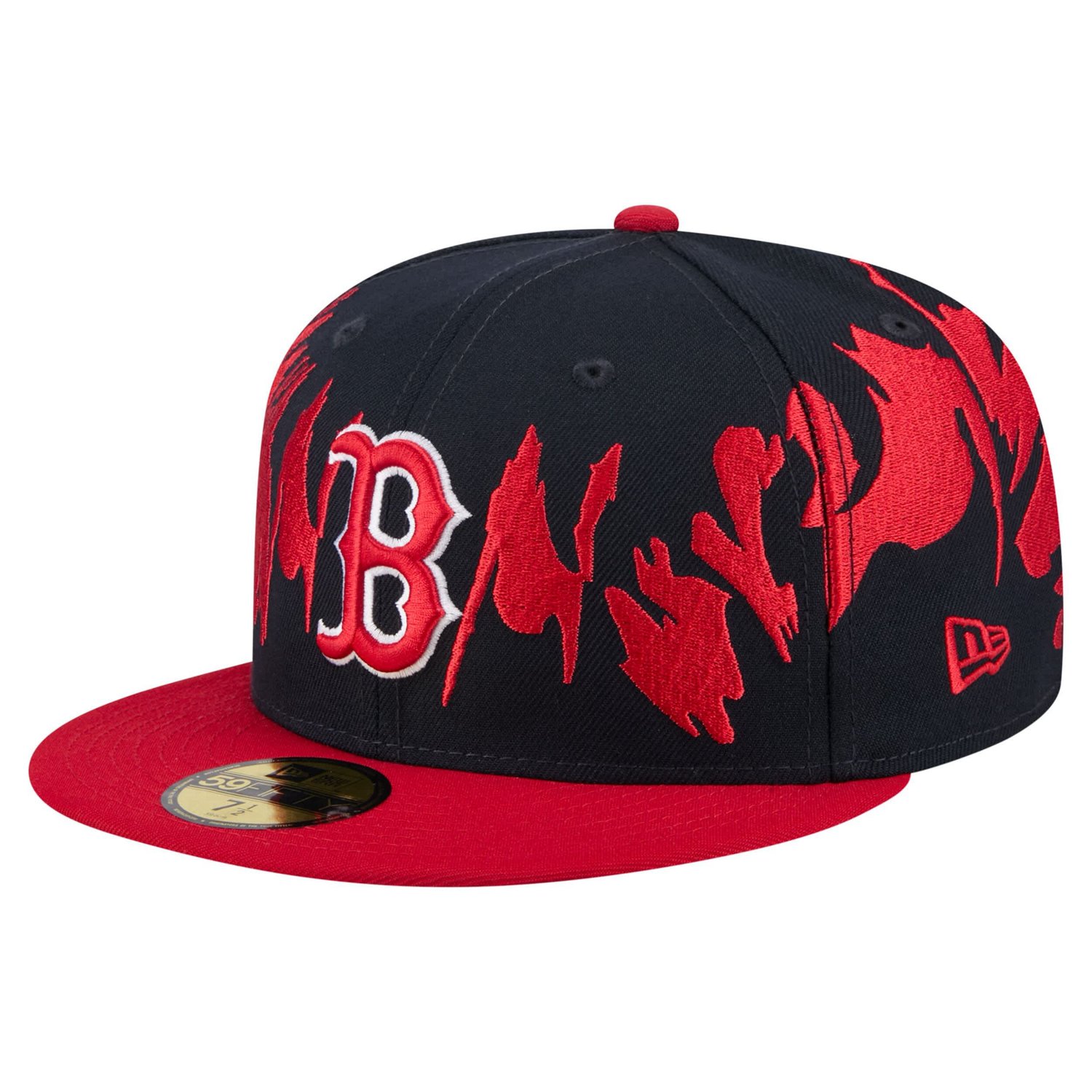New Era Red Boston Red Sox Retro Pattern 59FIFTY Fitted Hat