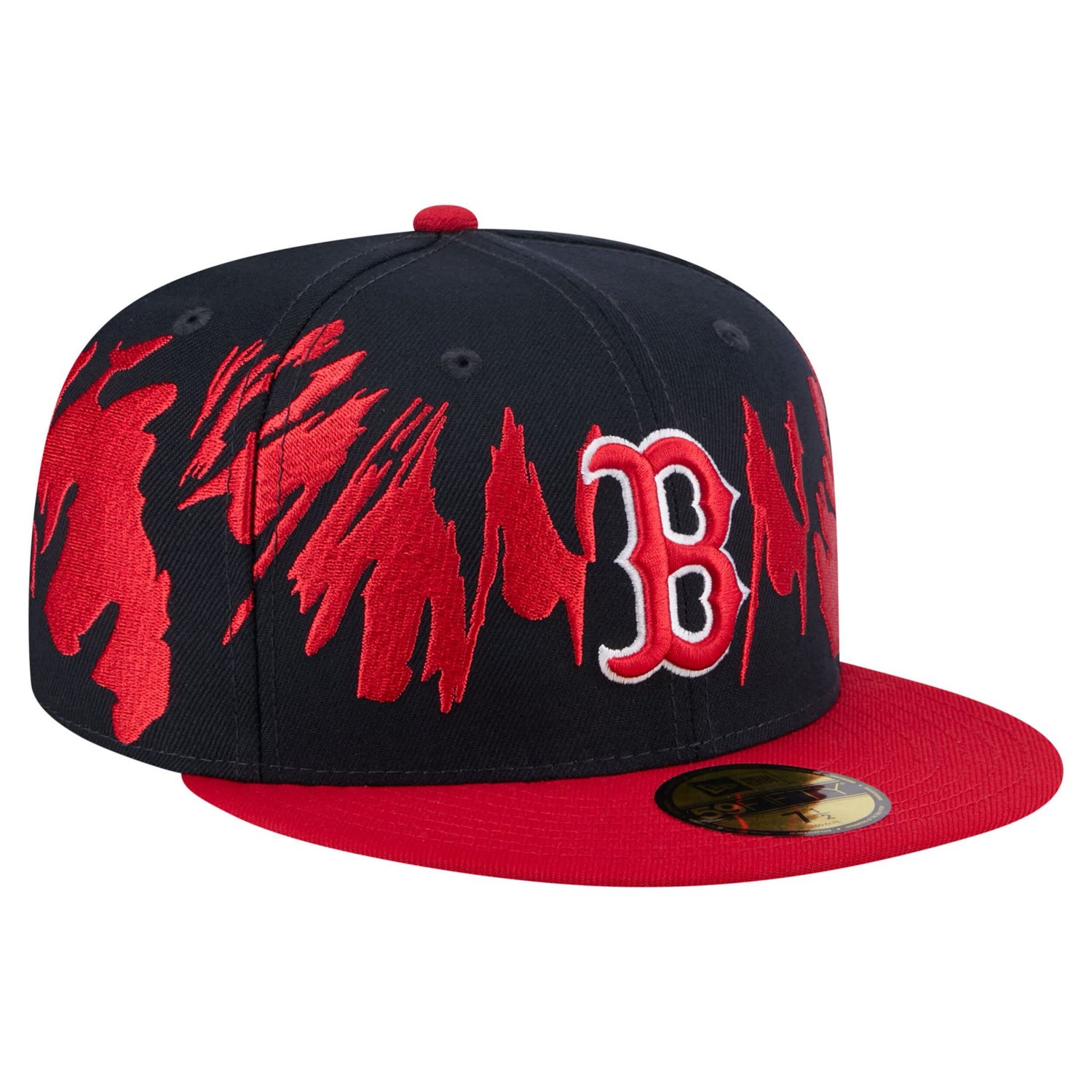 New Era Red Boston Red Sox Retro Pattern 59FIFTY Fitted Hat