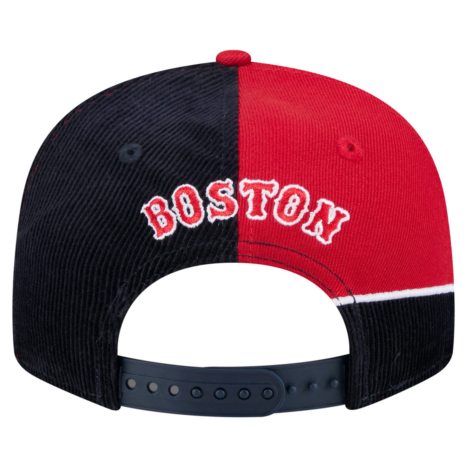 New Era Red Boston Red Sox Retro Split Corduroy Snapback Hat - view number 4