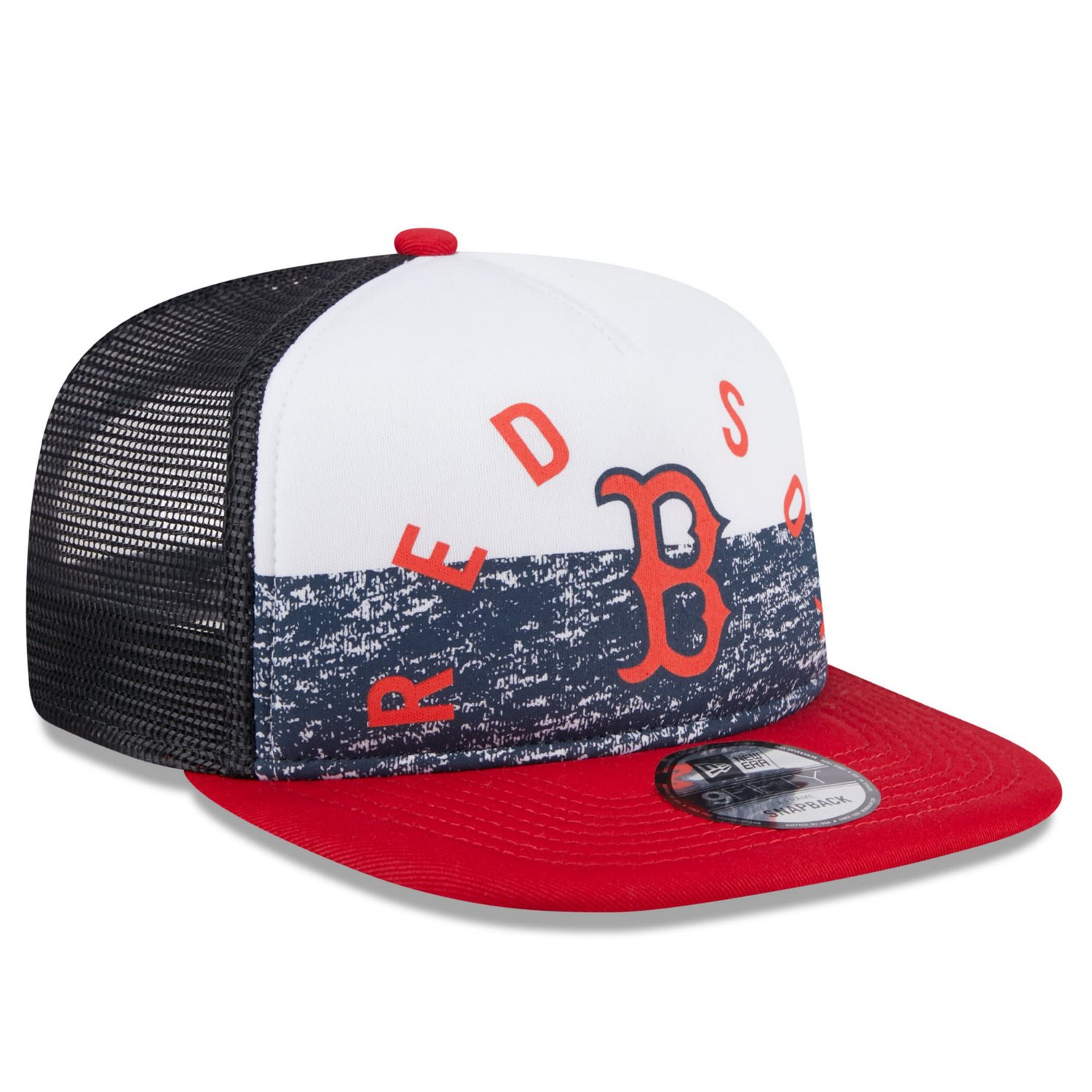 New Era /Red Boston Red Sox Team Foam Front A-Frame Trucker 9FIFTY Snapback Hat - view number 3