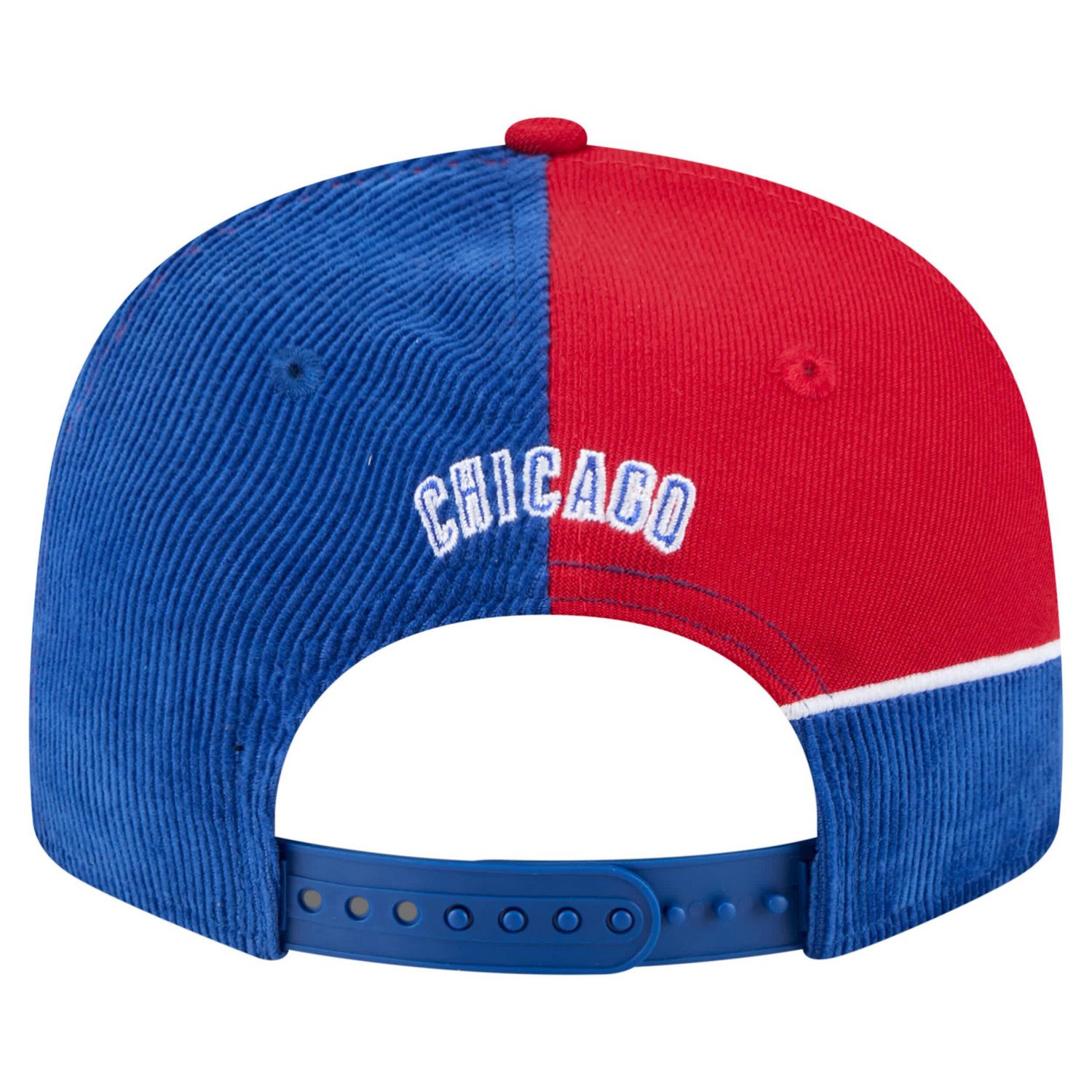 New Era Red Chicago Cubs Retro Split Corduroy Snapback Hat - view number 4