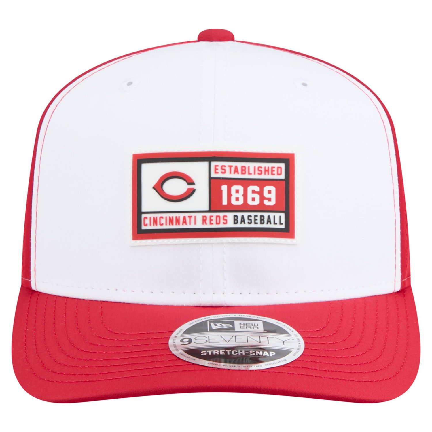 New Era Red Cincinnati Reds Established Patch 9SEVENTY Adjustable Hat - view number 2