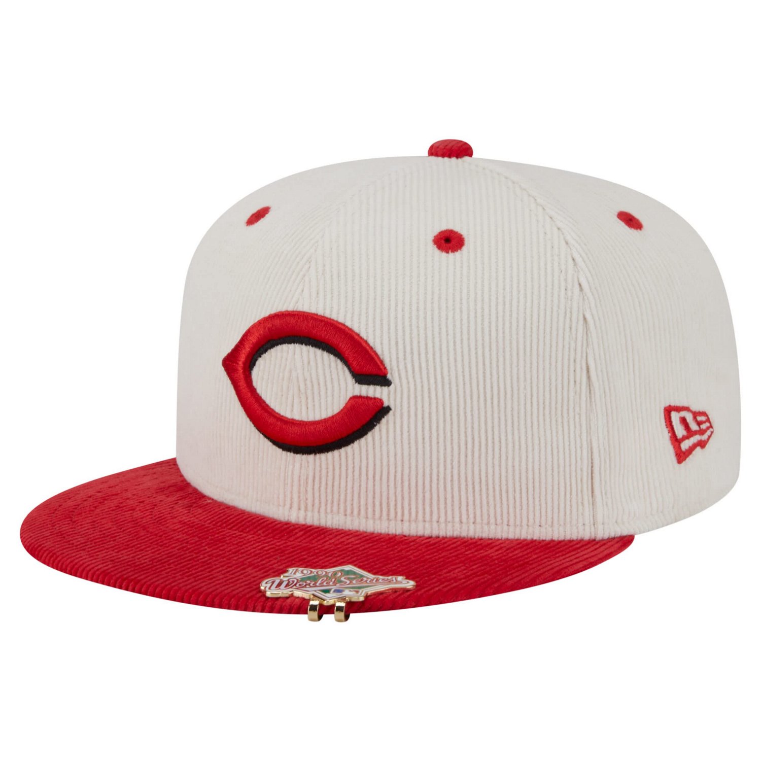 New Era Red Cincinnati Reds Two-Tone Corduroy 59FIFTY Fitted Hat - view number 3