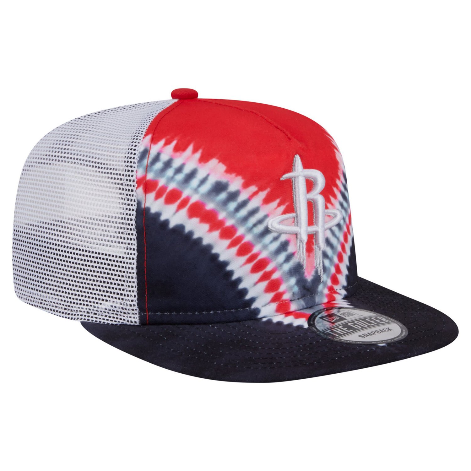 New Era Red Houston Rockets Throwback Dye Golfer Snapback Hat - view number 3