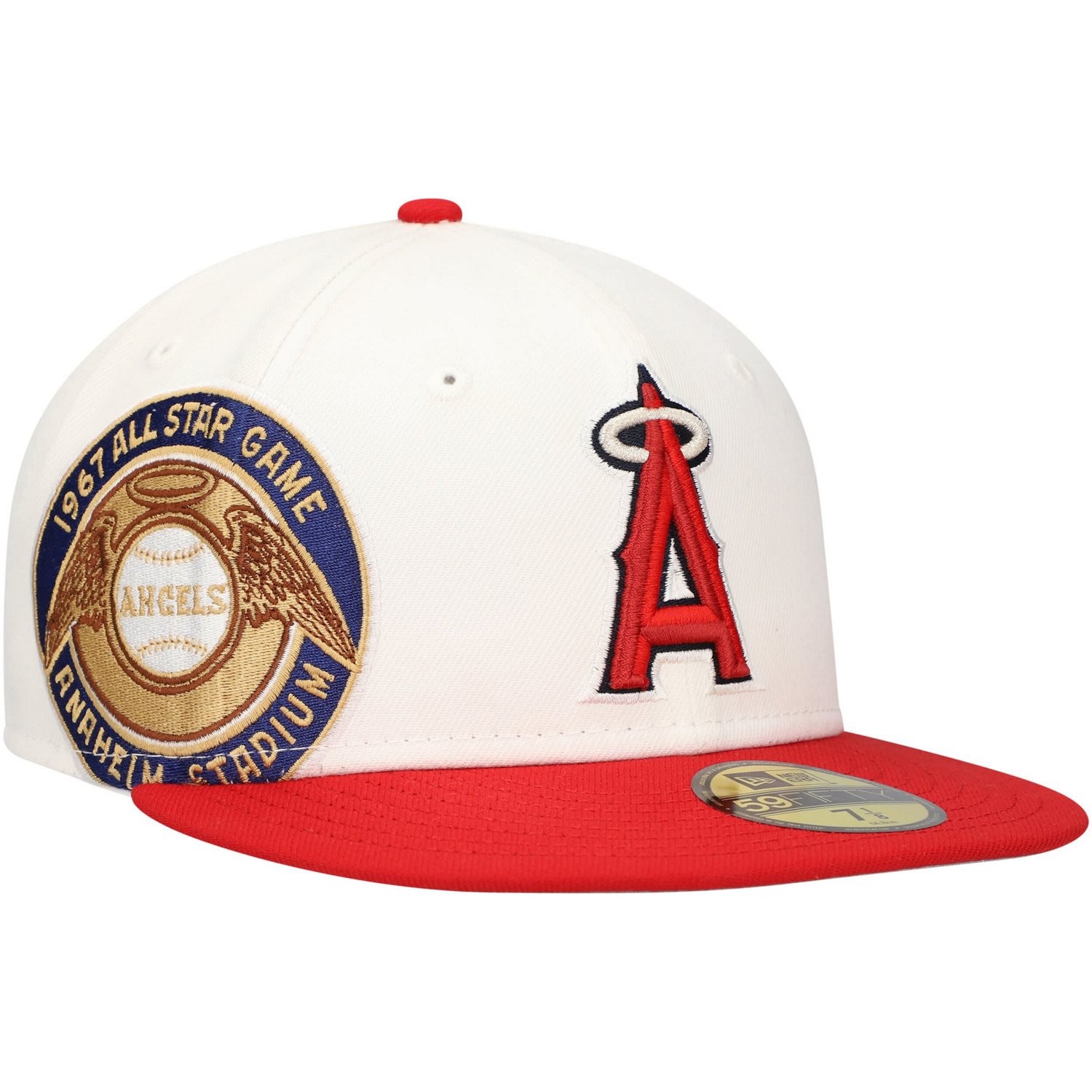New Era Red Los Angeles Angels Major Sidepatch 59FIFTY Fitted Hat - view number 1