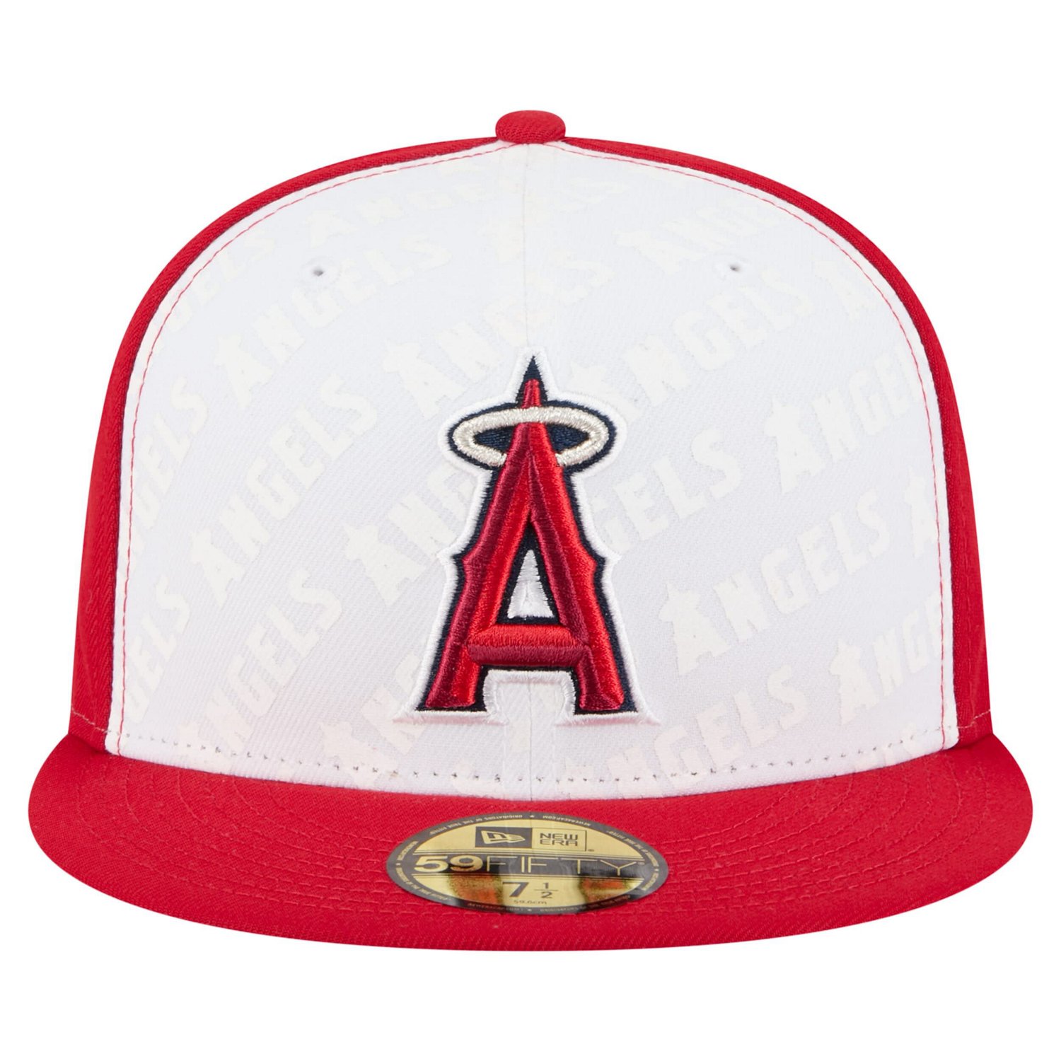 New Era Red Los Angeles Angels Repeat 59FIFTY Fitted Hat - view number 2