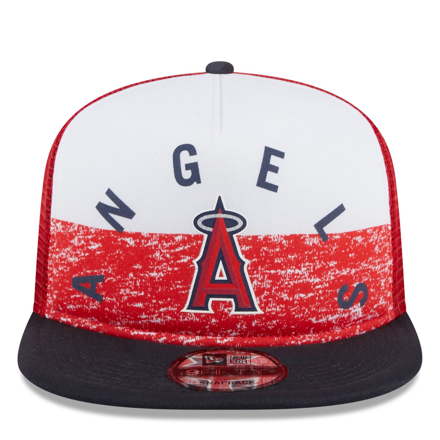 New Era Red Los Angeles Angels Team Foam Front A-Frame Trucker 9FIFTY Snapback Hat