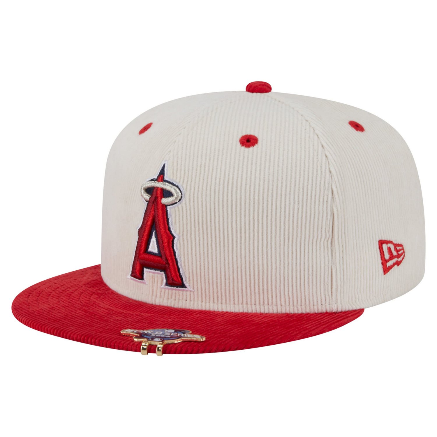 New Era Red Los Angeles Angels Two-Tone Corduroy 59FIFTY Fitted Hat - view number 3