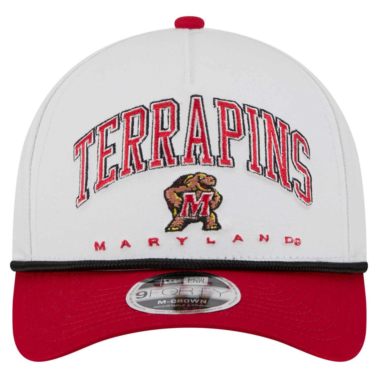 New Era Red Maryland Terrapins Arch Two-Tone Rope 9FORTY A-Frame M-Crown Adjustable Hat - view number 2