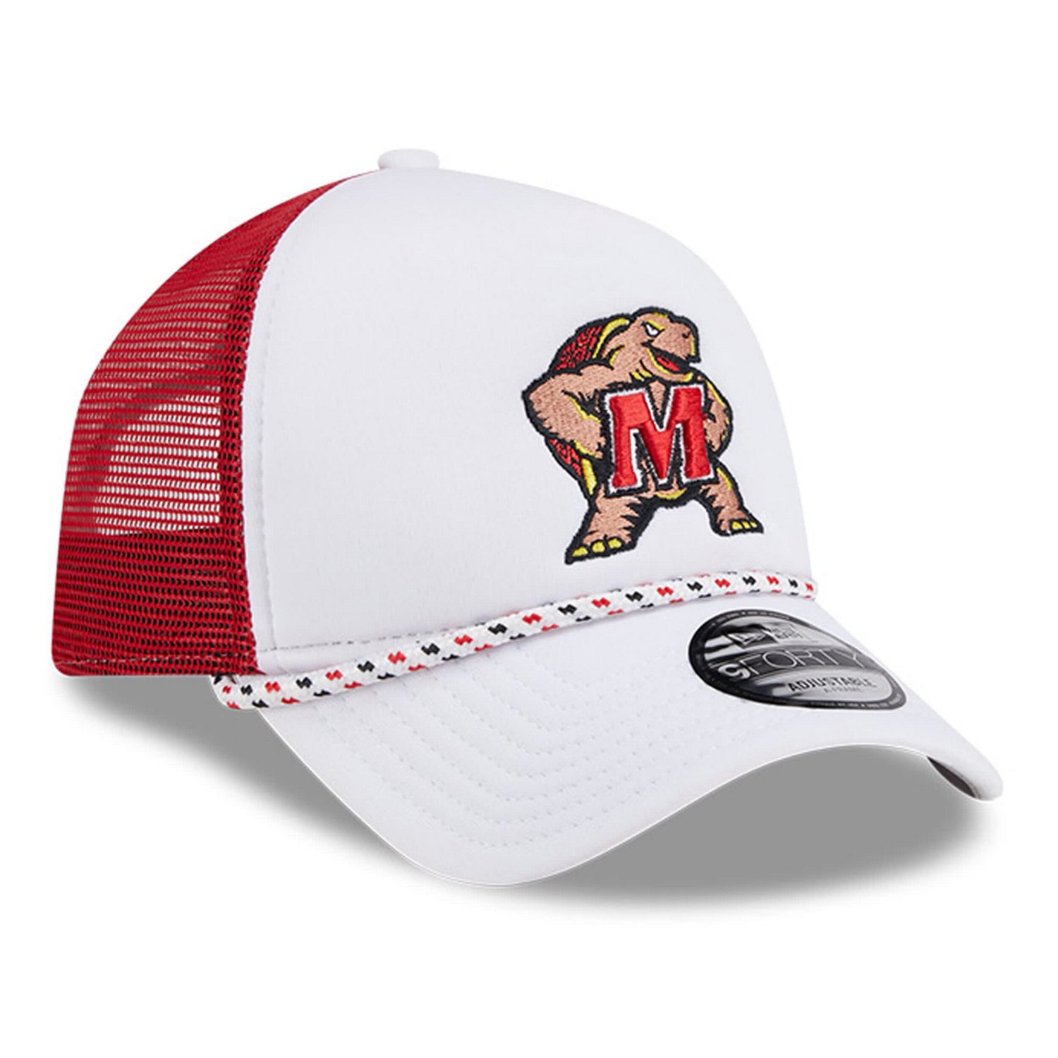 New Era /Red Maryland Terrapins Court Sport Foam A-Frame 9FORTY Adjustable Trucker Hat                                           - view number 3