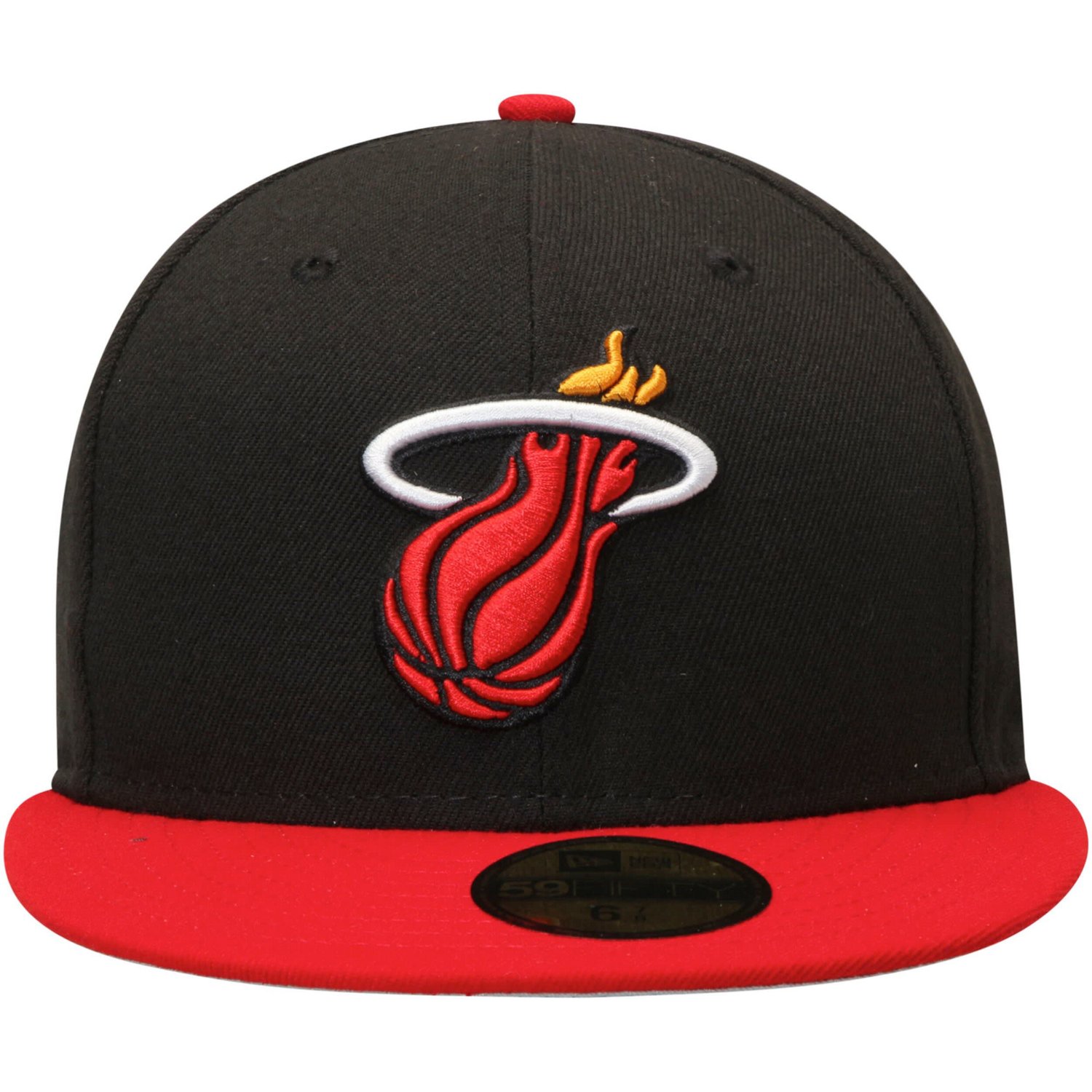 New Era Red Miami Heat Official Team Color 2Tone 59FIFTY Fitted Hat - view number 2