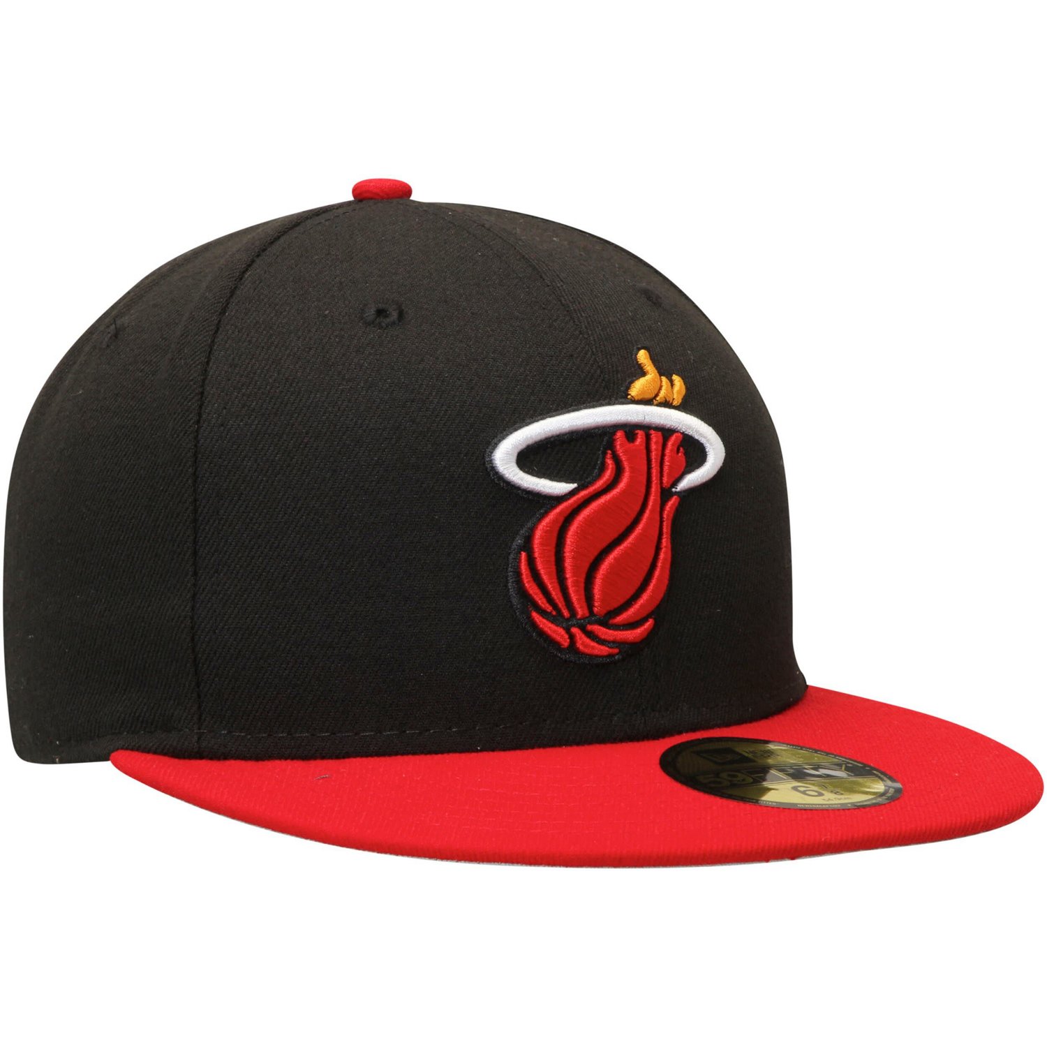 New Era Red Miami Heat Official Team Color 2Tone 59FIFTY Fitted Hat - view number 3