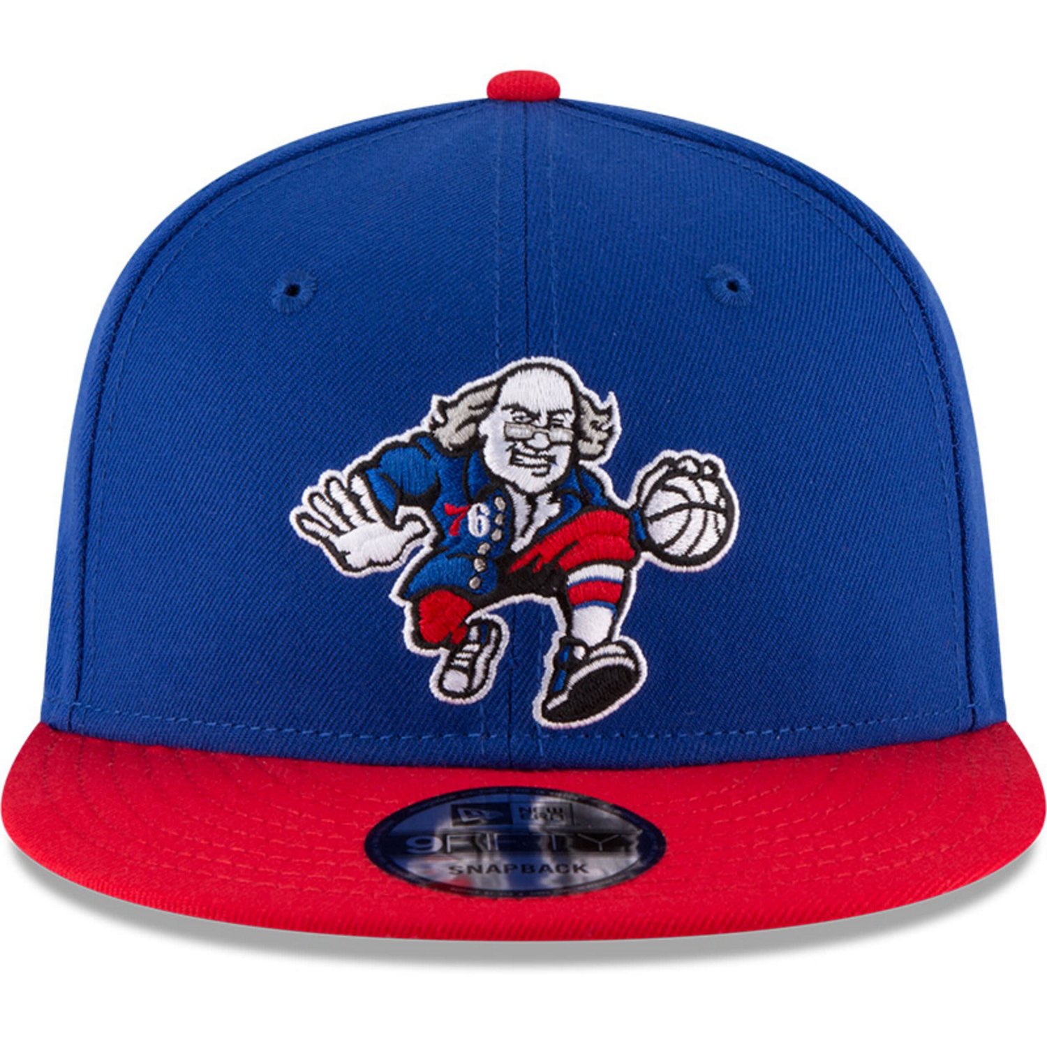 New Era Red Philadelphia 76ers 2-Tone 9FIFTY Adjustable Snapback Hat - view number 2
