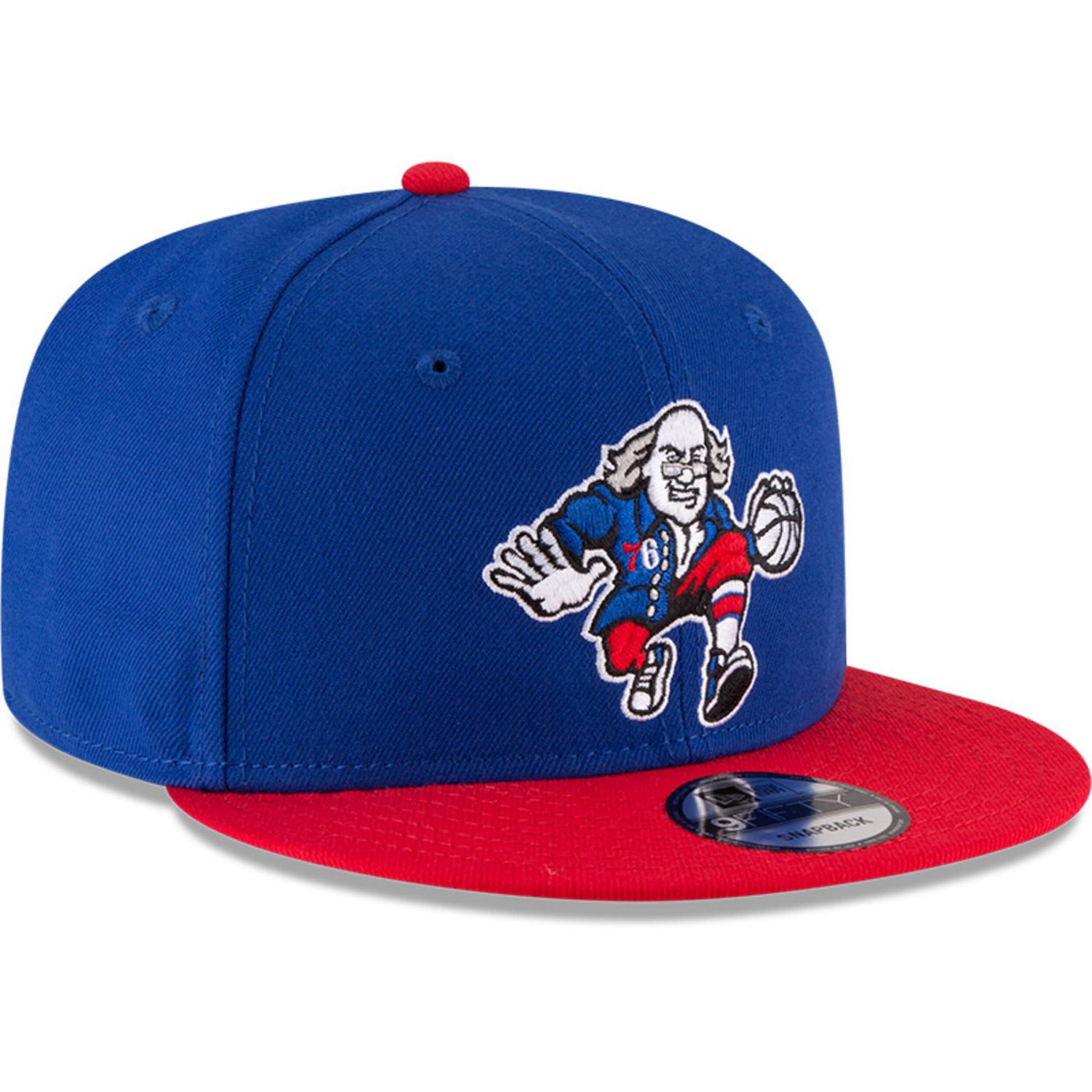 New Era Red Philadelphia 76ers 2-Tone 9FIFTY Adjustable Snapback Hat - view number 3