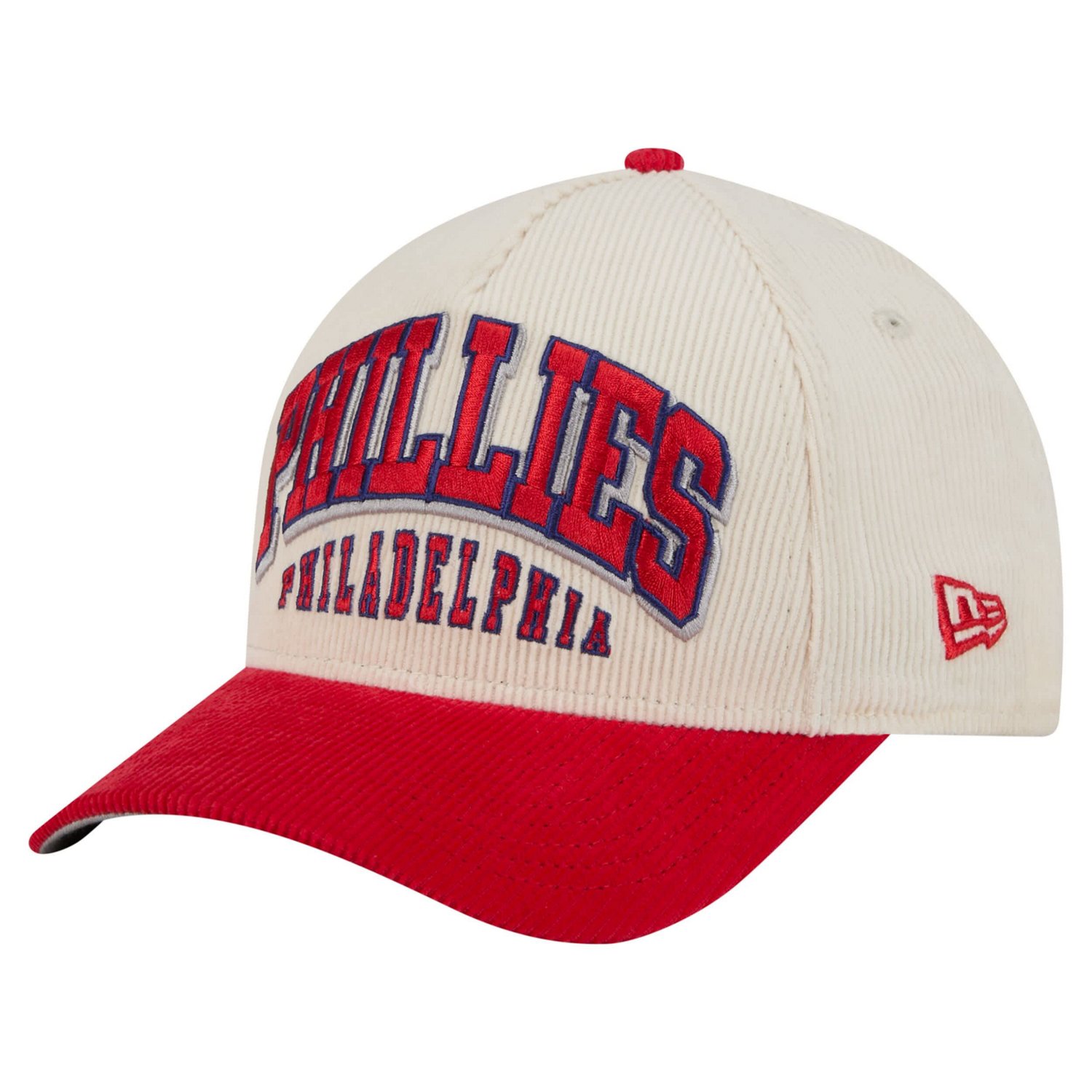 New Era Red Philadelphia Phillies Sided Corduroy 9FORTY A-Frame Adjustable Hat - view number 3