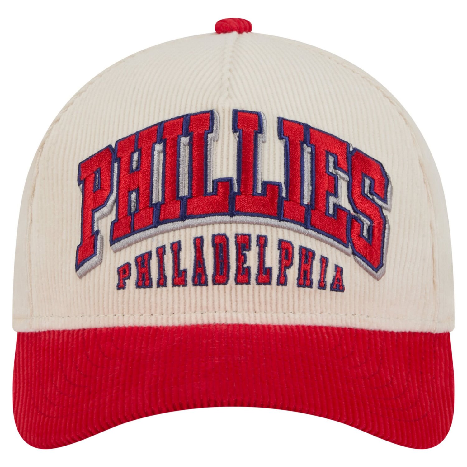 New Era Red Philadelphia Phillies Sided Corduroy 9FORTY A-Frame Adjustable Hat - view number 2