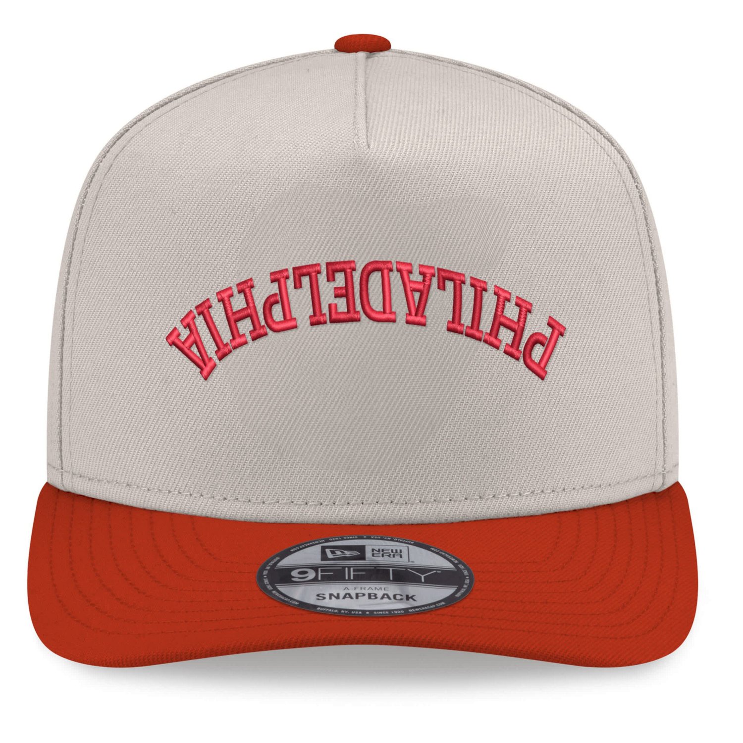 New Era Red Philadelphia Phillies Upside Down City Name A-Frame 9FIFTY Snapback Hat - view number 2