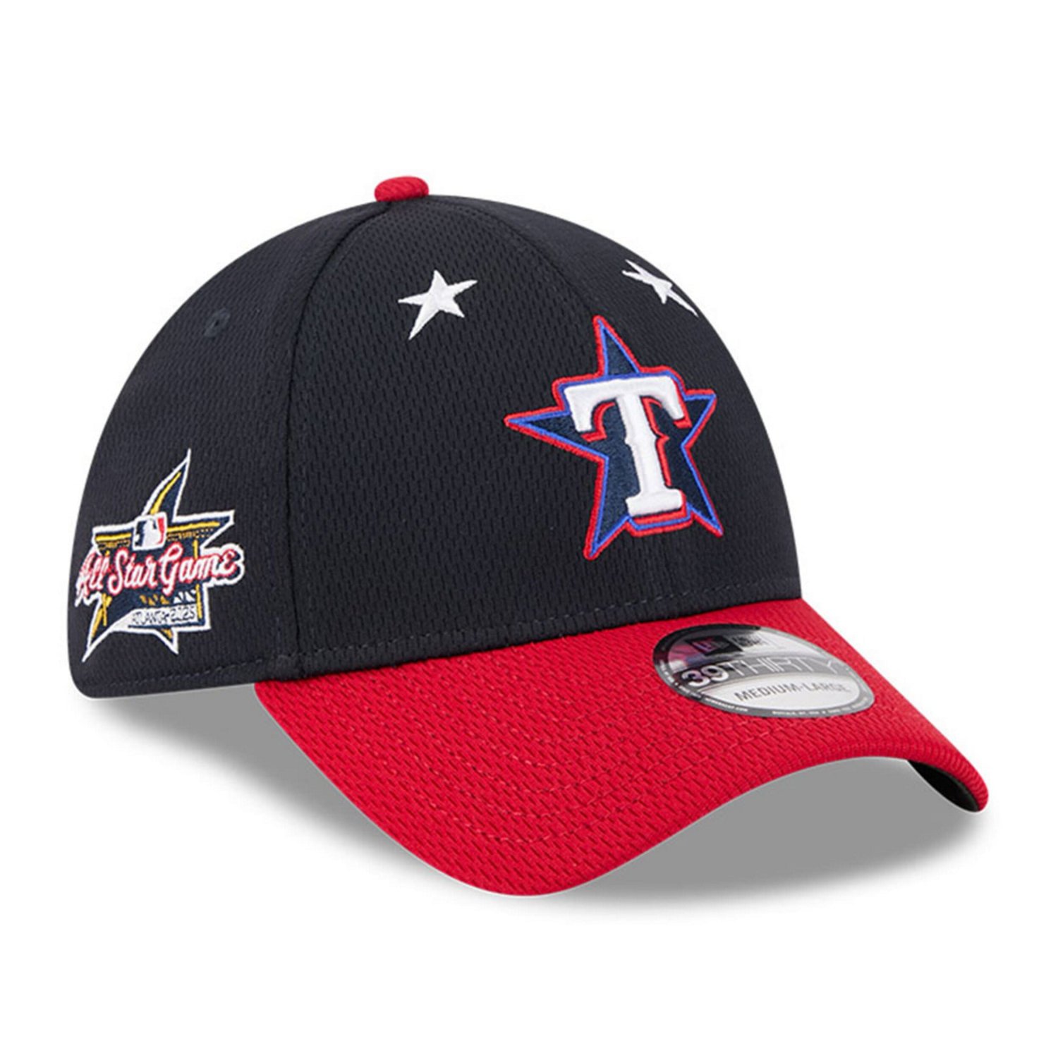 New Era Red Texas Rangers 2025 MLB All-Star Game Workout 39THIRTY Flex Hat - view number 1