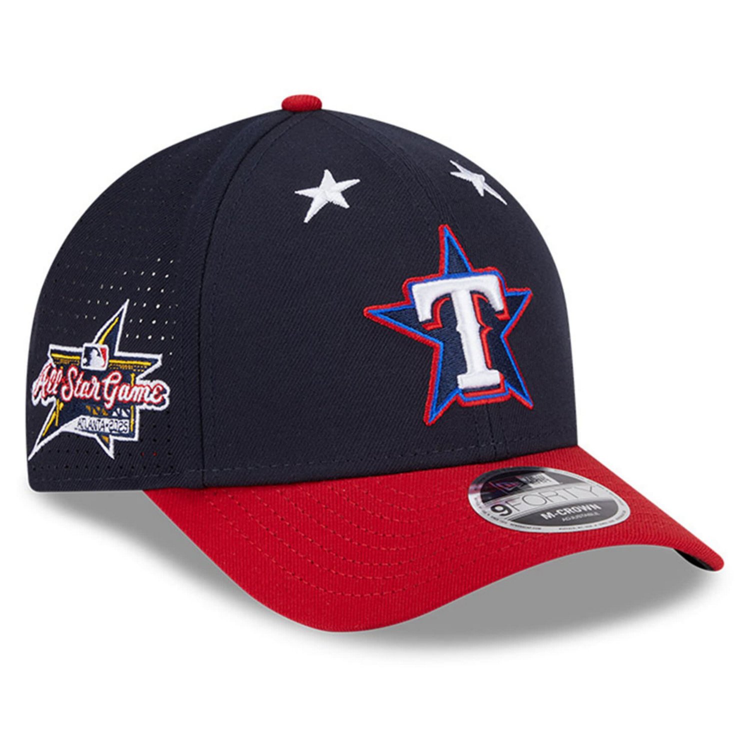 New Era Red Texas Rangers 2025 MLB All-Star Game Workout 9FORTY M-Crown Adjustable Hat - view number 1