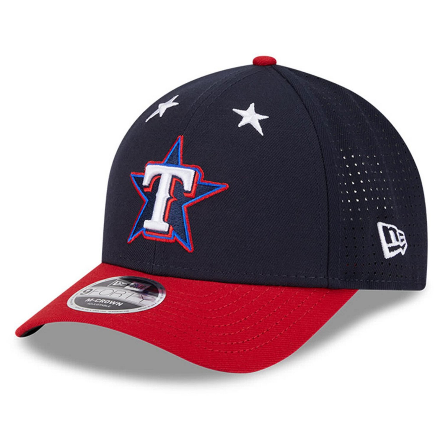 New Era Red Texas Rangers 2025 MLB All-Star Game Workout 9FORTY M-Crown Adjustable Hat - view number 3